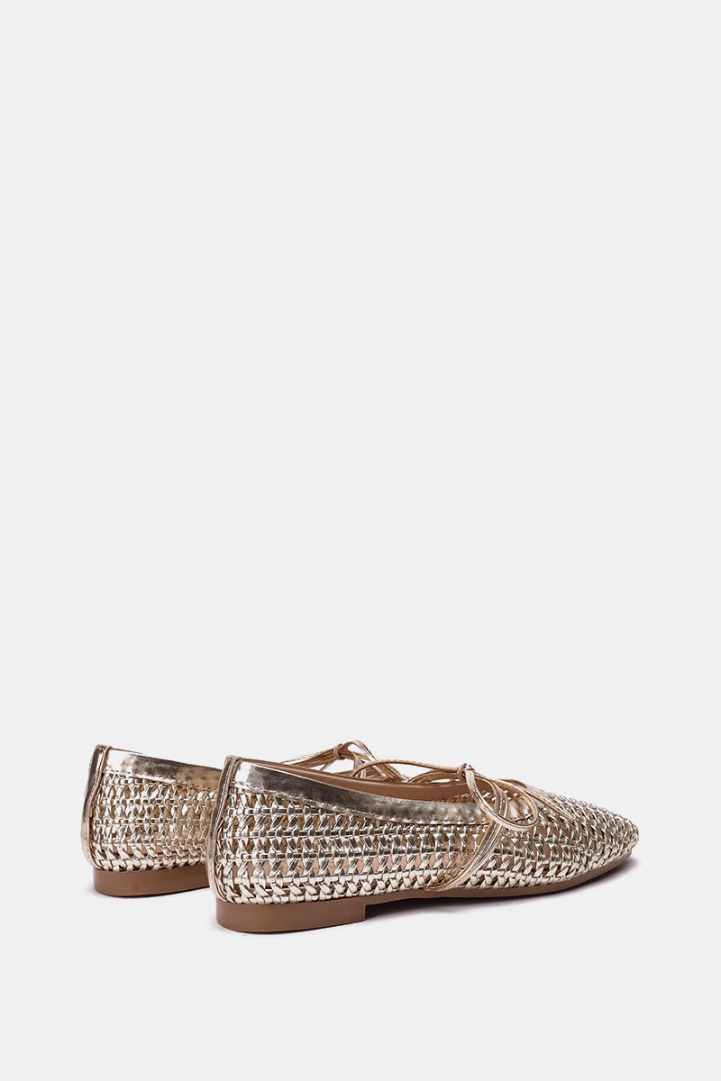 GOLD BRAIDED WOVEN FLAT