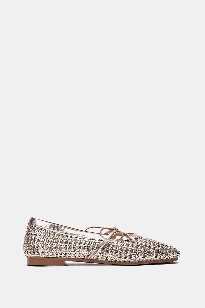 GOLD BRAIDED WOVEN FLAT