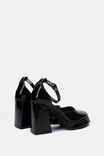 BLACK MARY JANE CHUNKY HEELS