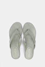 MINT GREEN SUEDE KITTEN HEEL SANDALS