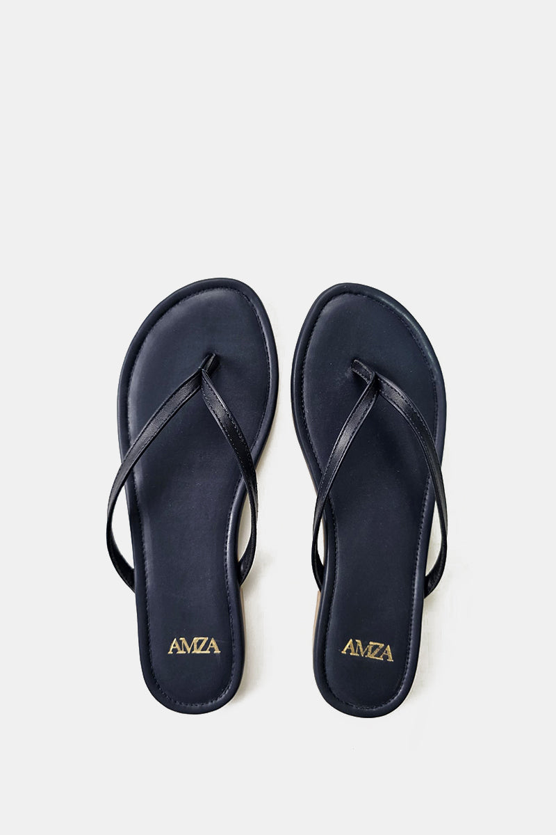 NAVY THONG FLAT SANDAL