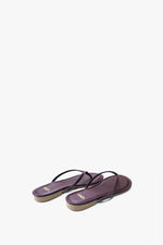 BURGUNDY THONG FLAT SANDAL