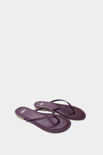 BURGUNDY THONG FLAT SANDAL