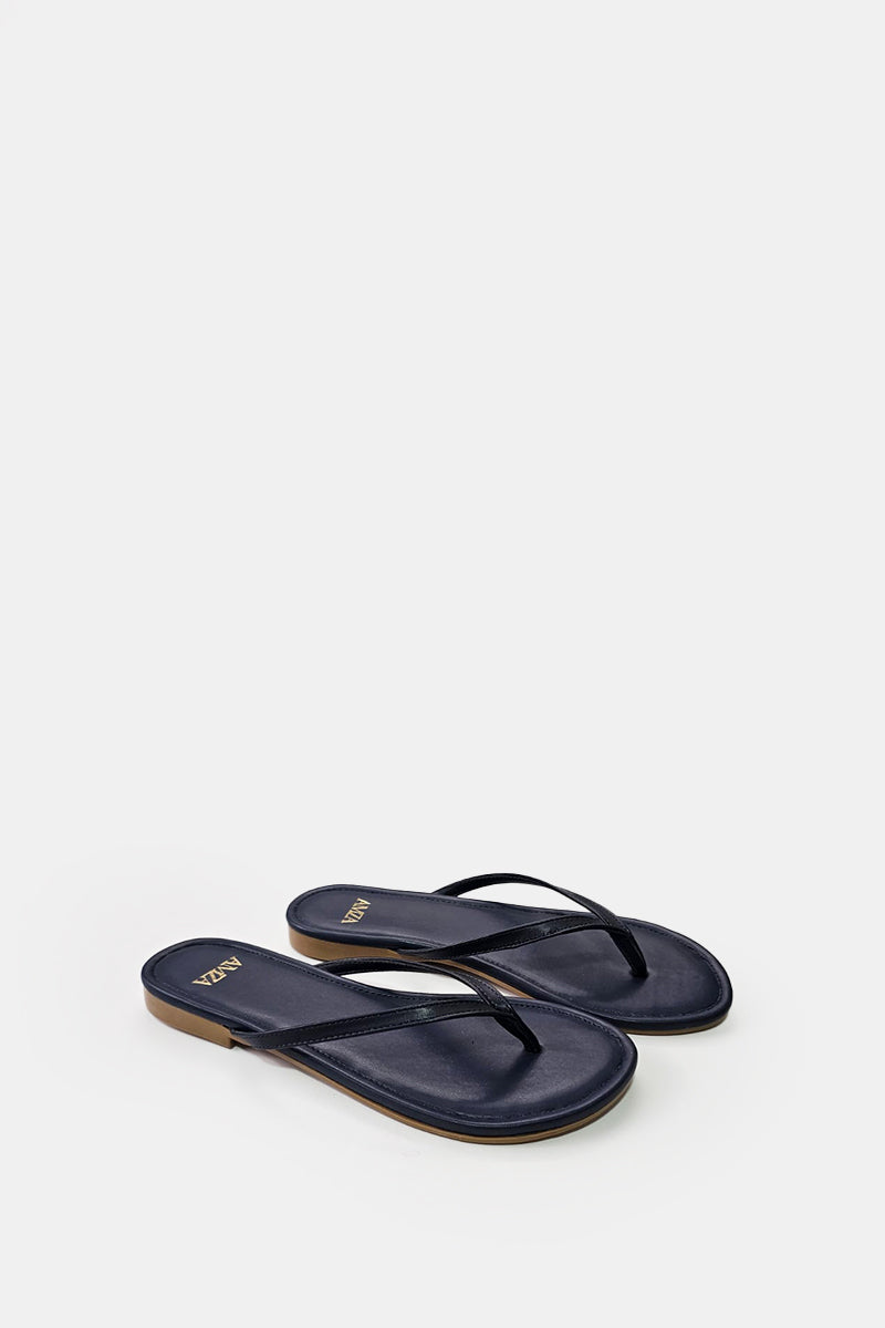 NAVY THONG FLAT SANDAL