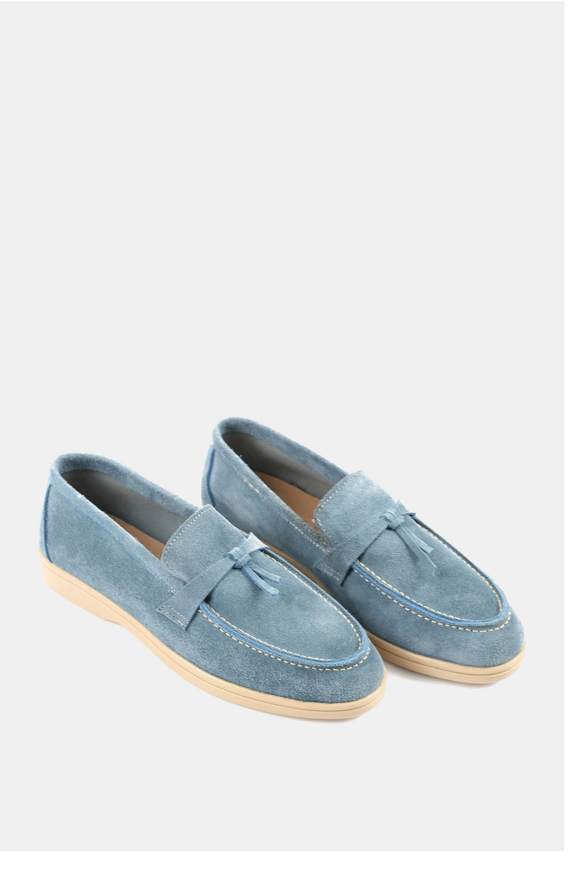 PREMIUM BLEU CIEL TASSEL LOAFERS