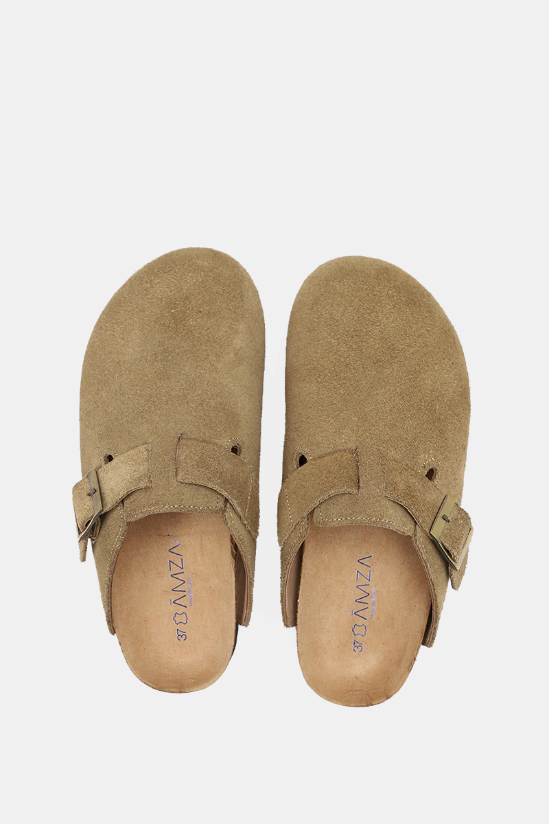 PREMIUM SUEDE BEIGE CLOGS