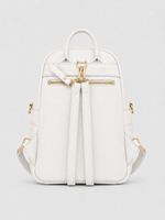 WHITE LEATHER BACKPACK