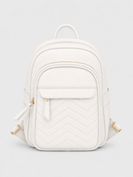 WHITE LEATHER BACKPACK