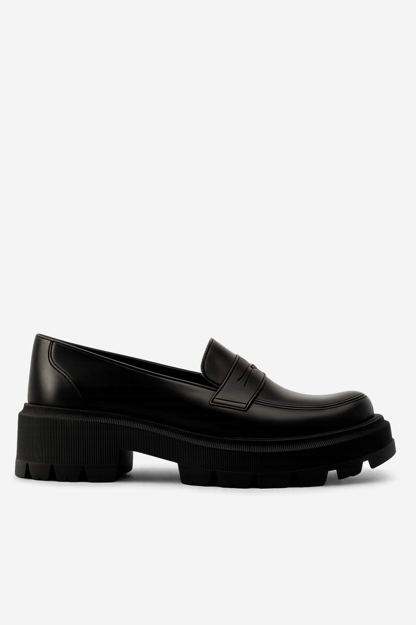 Premium leather loafers slip-on design close-up detail
