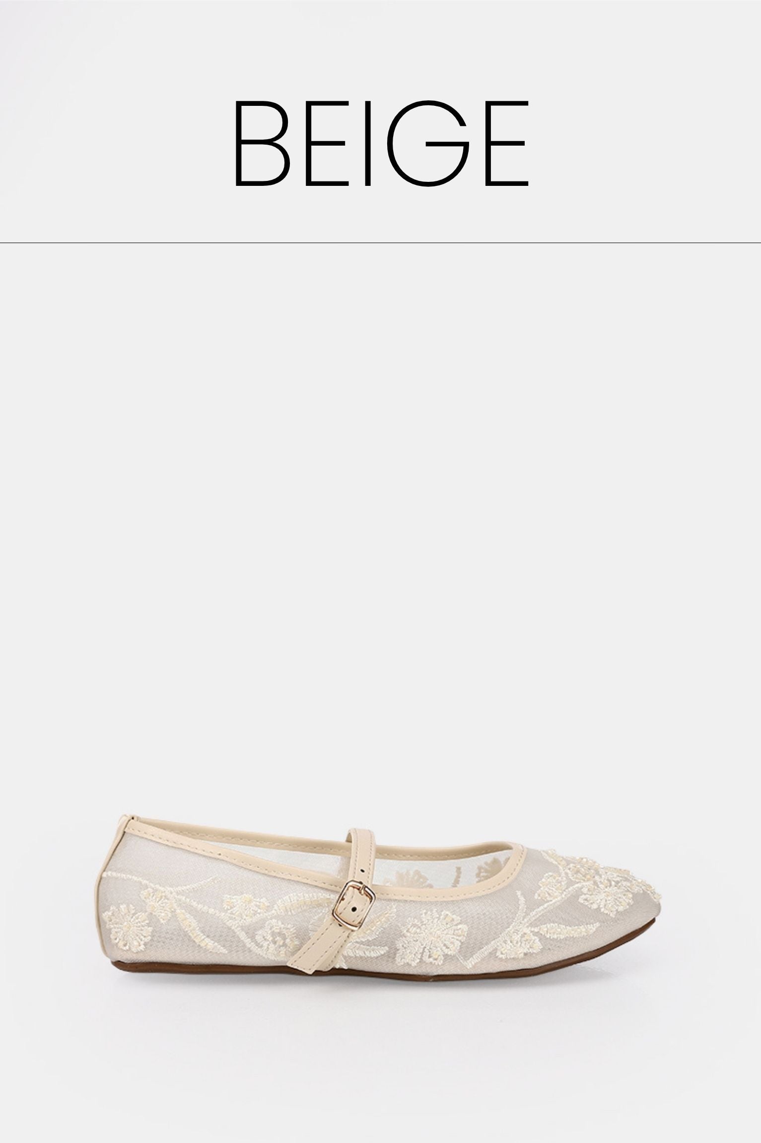 Beige peony ballerina