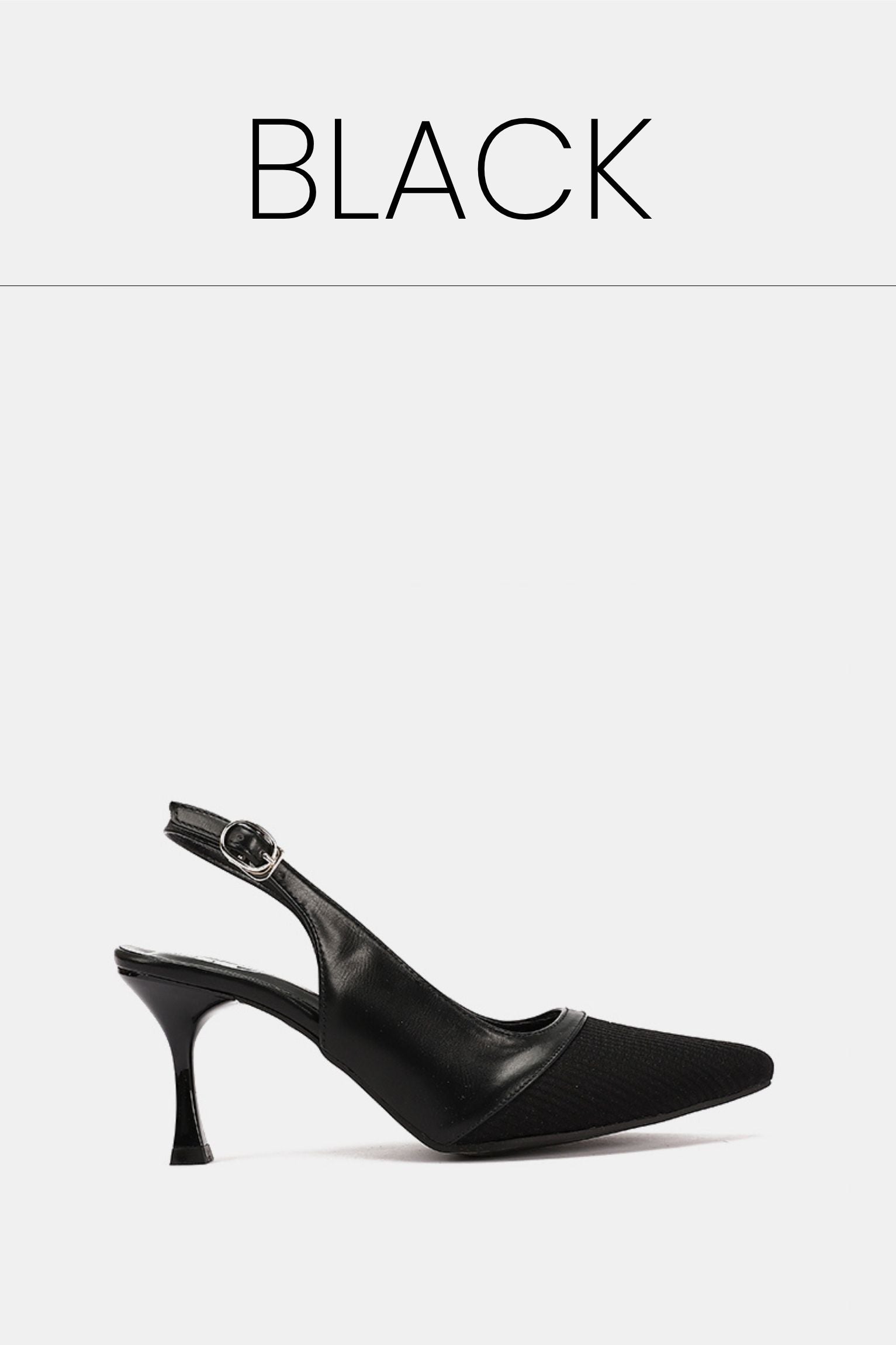 Black knit heels