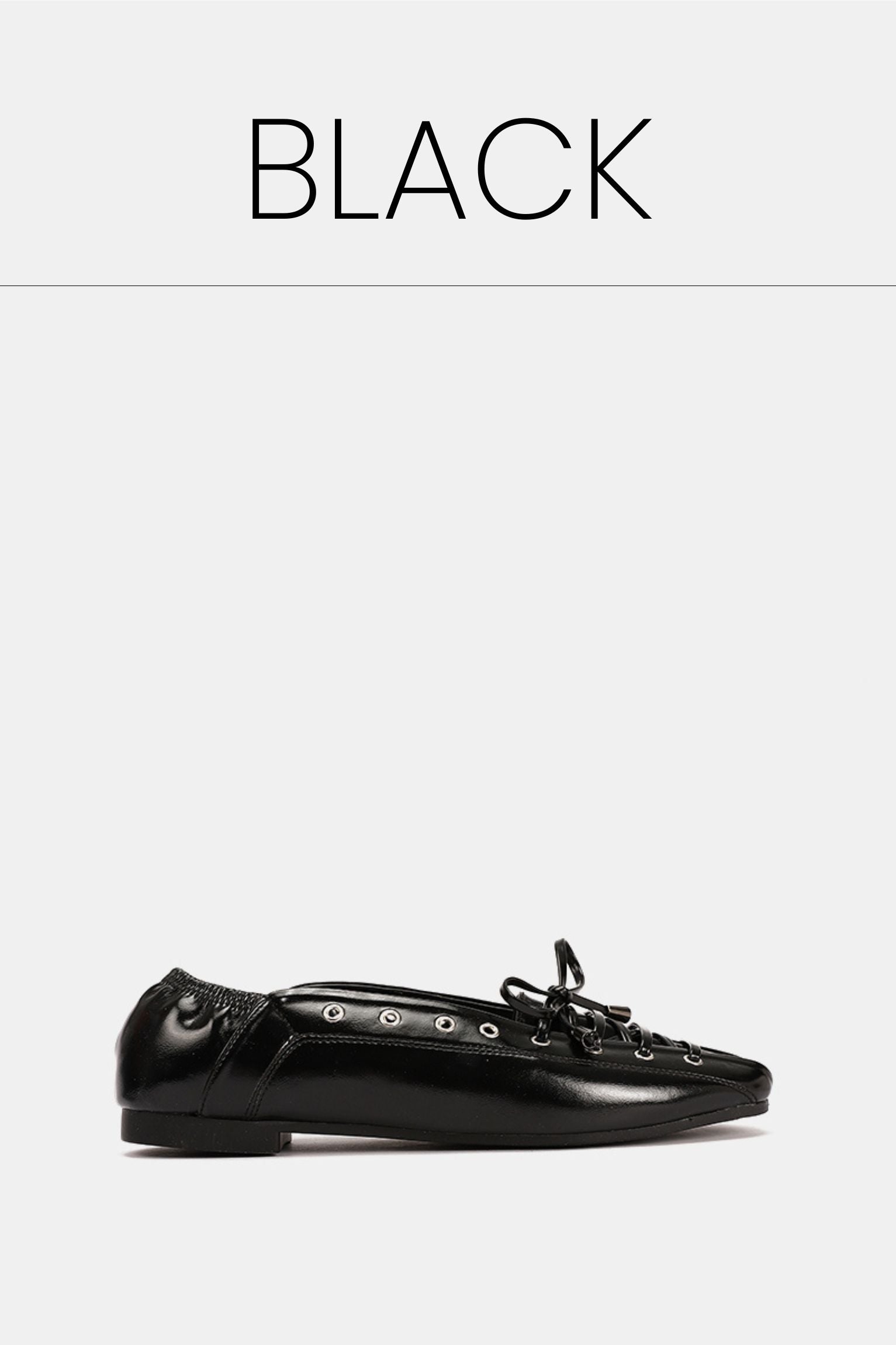 Black lace up ballerina