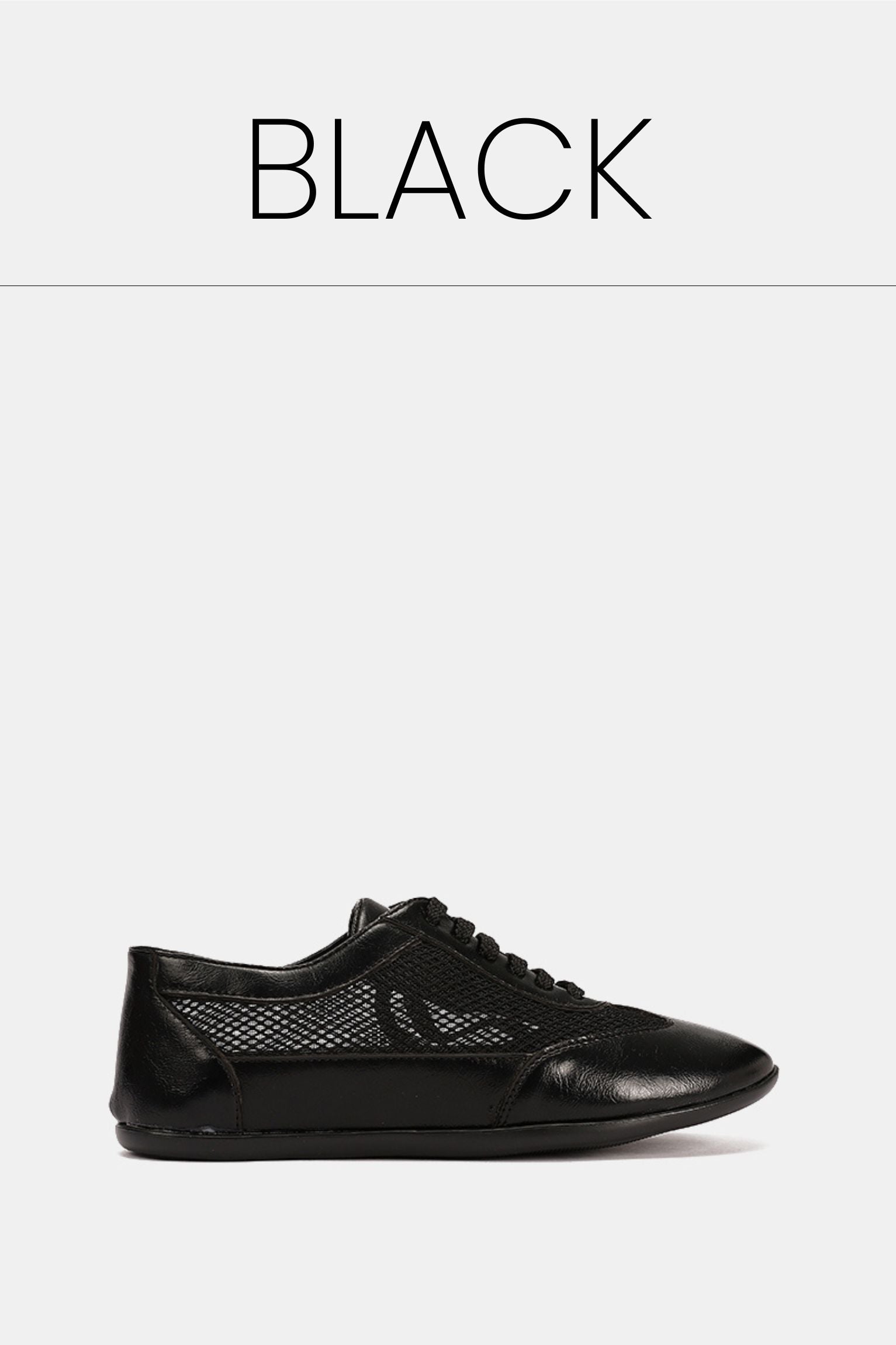 Black mesh sneakers