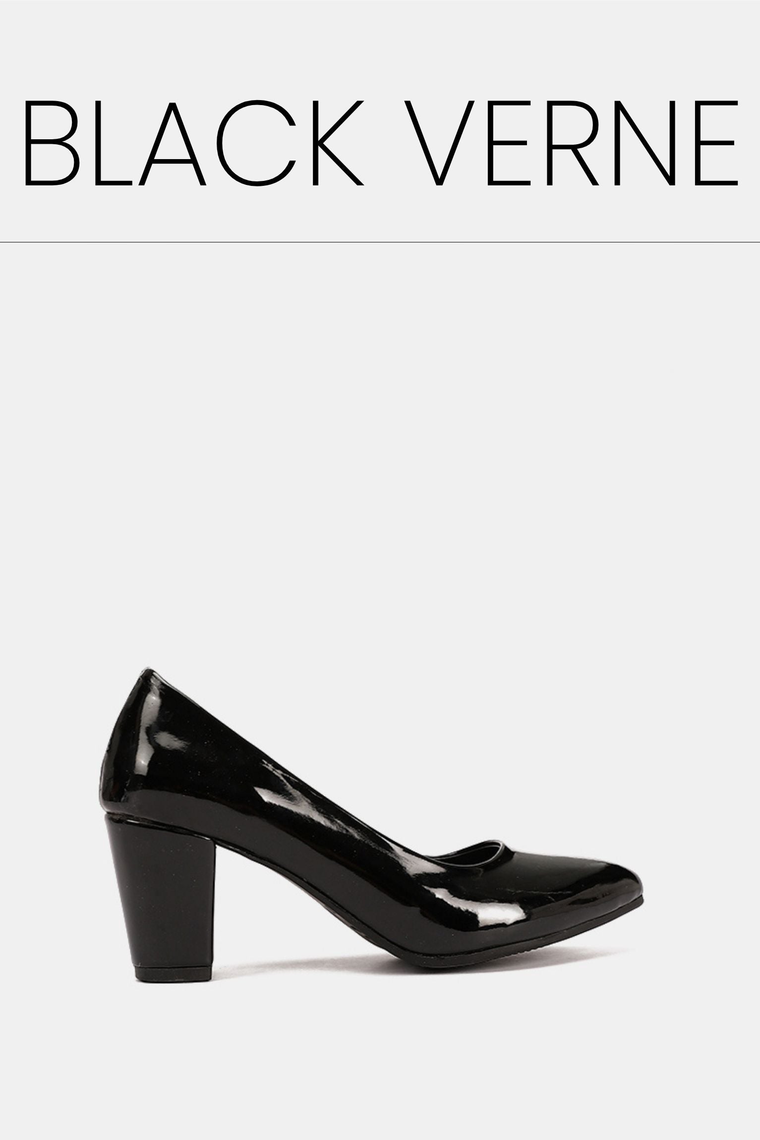 Black verne chunky heels