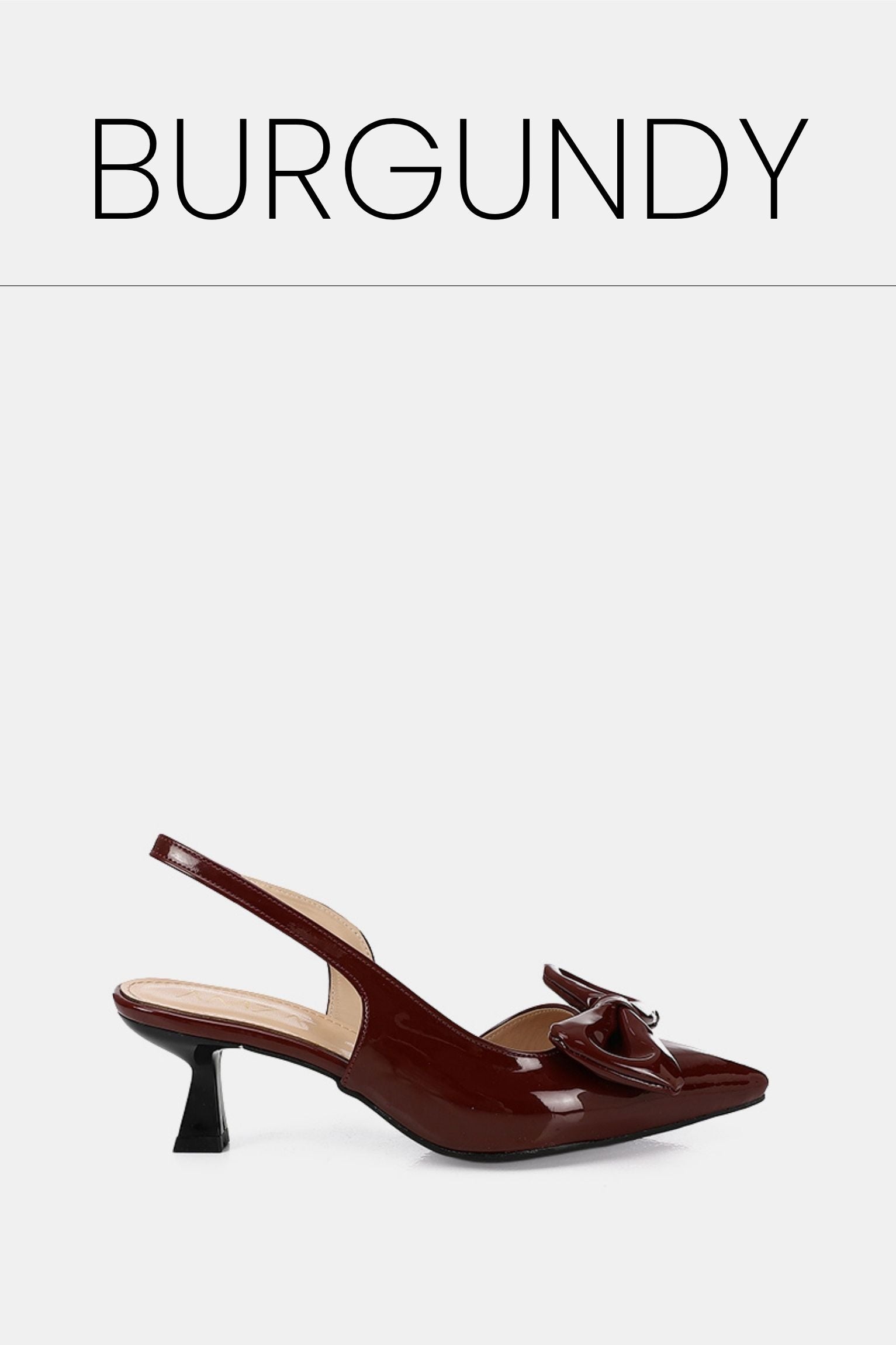 Bordeaux kitten pumps