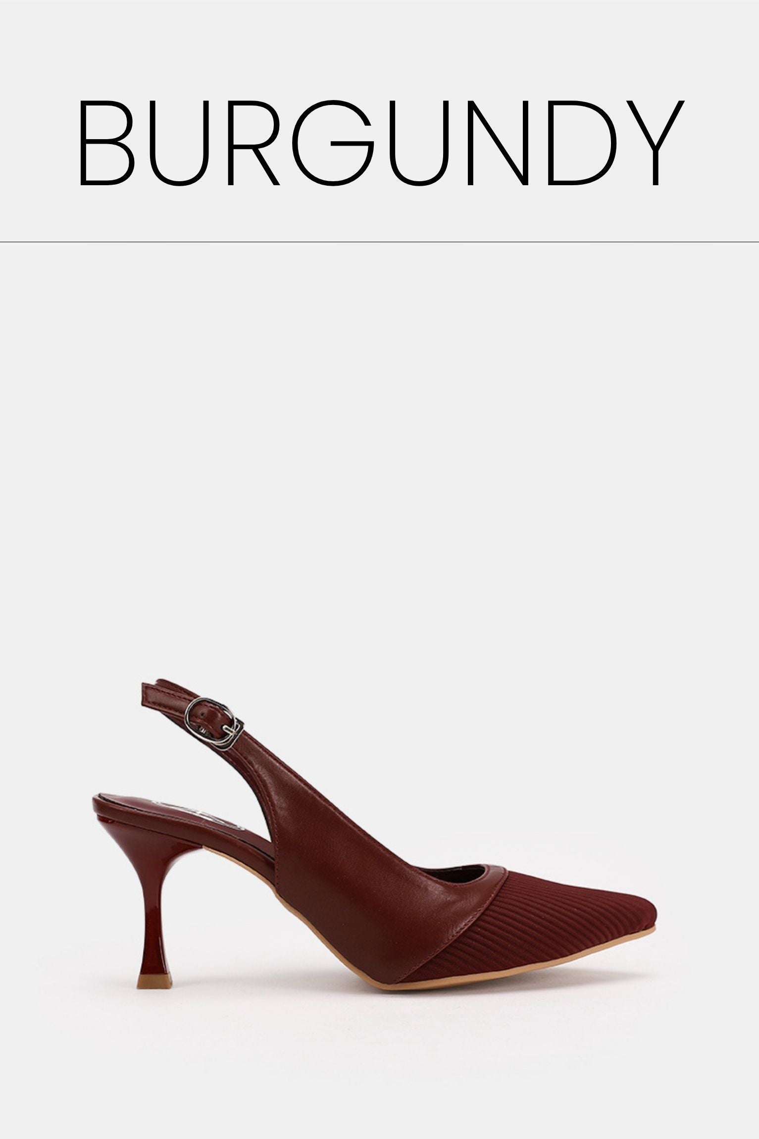 Burgundy knit heels