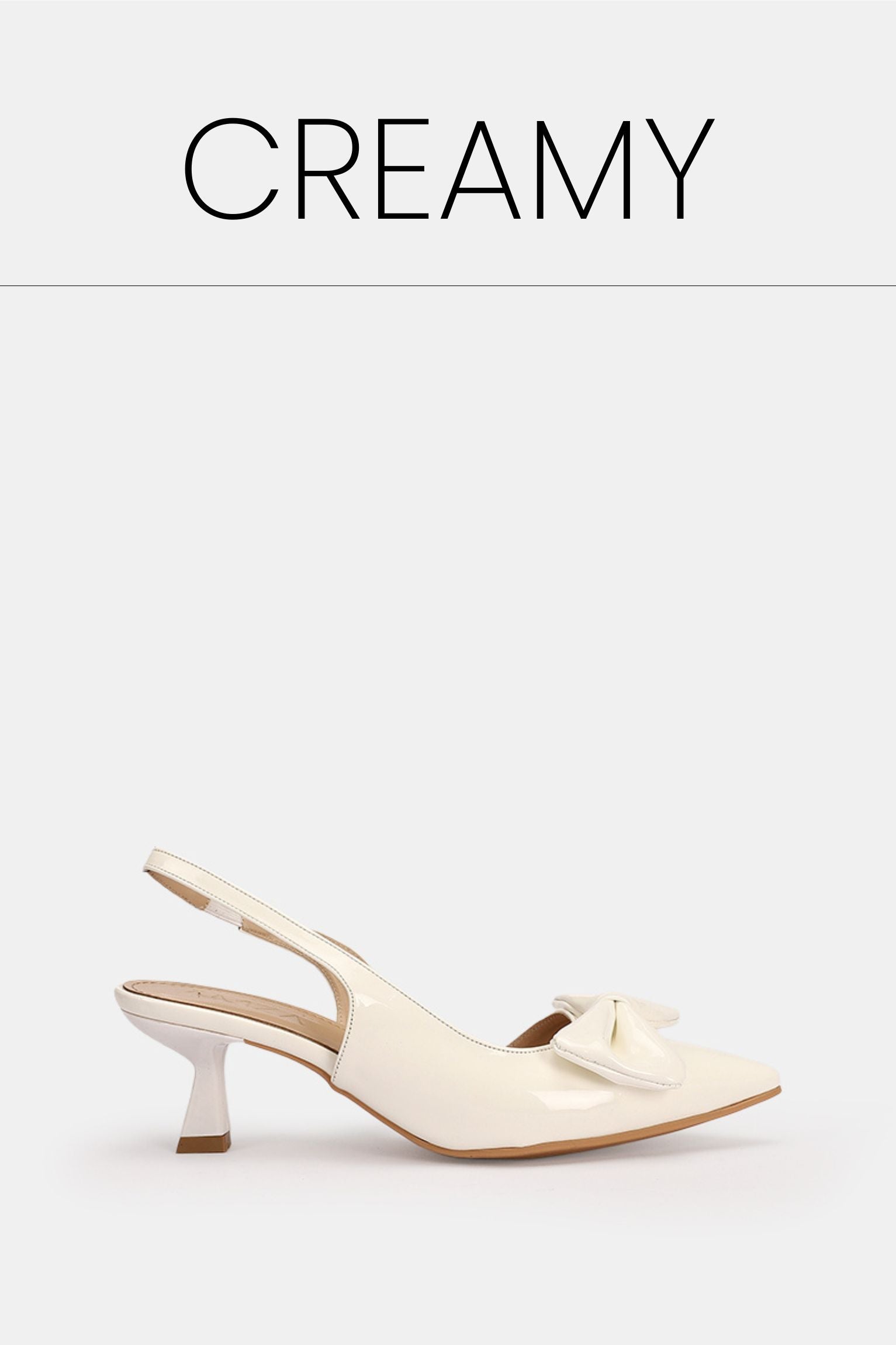 Creamy kitten pumps