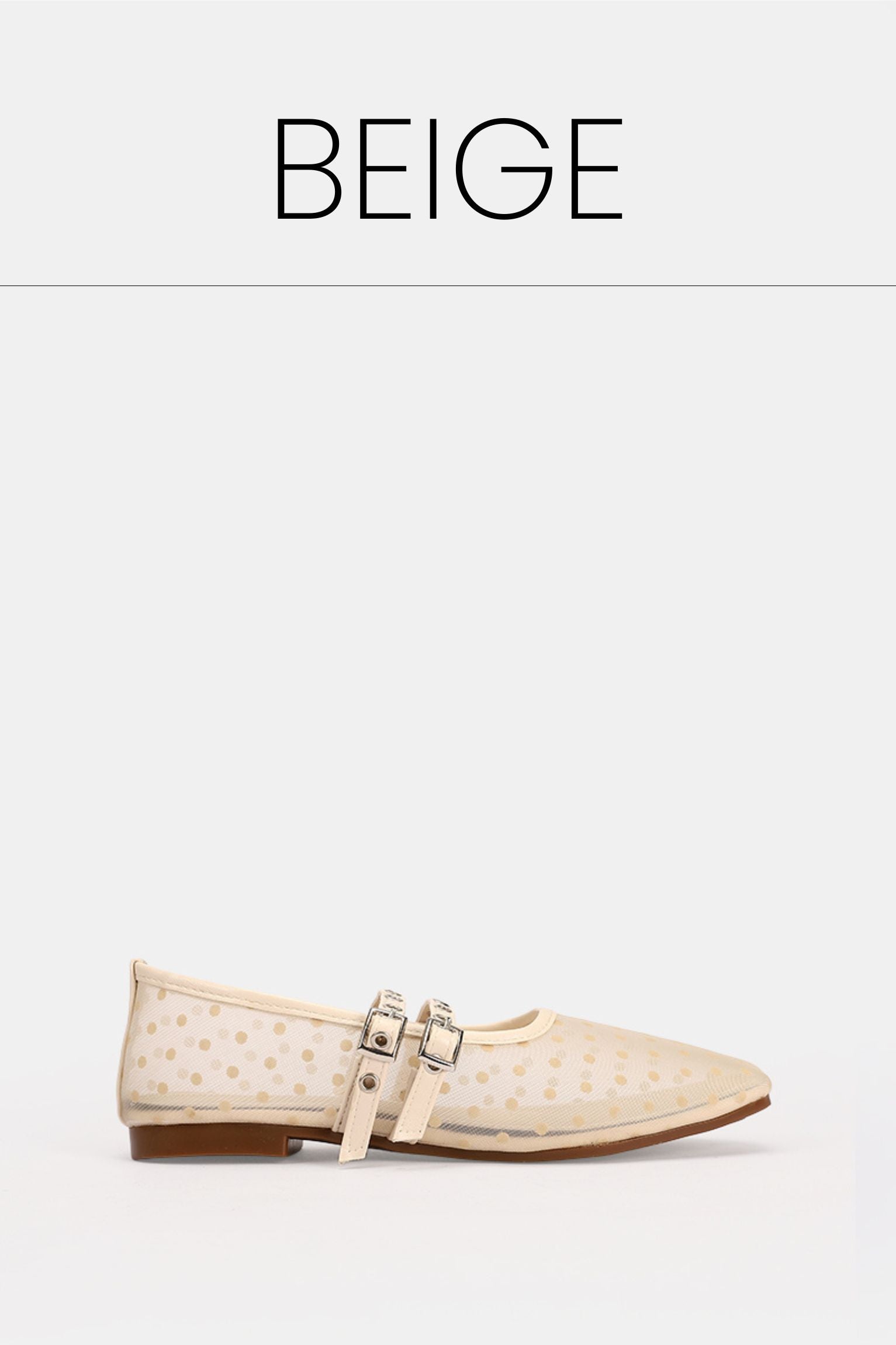 Double strapped beige flat