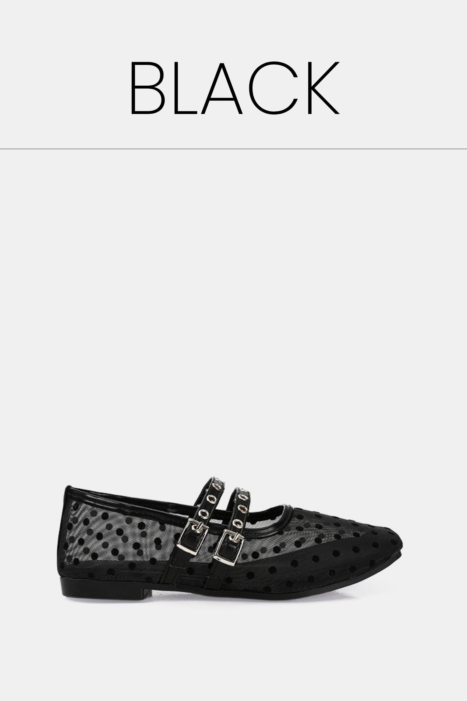 Double buckle dotted flat