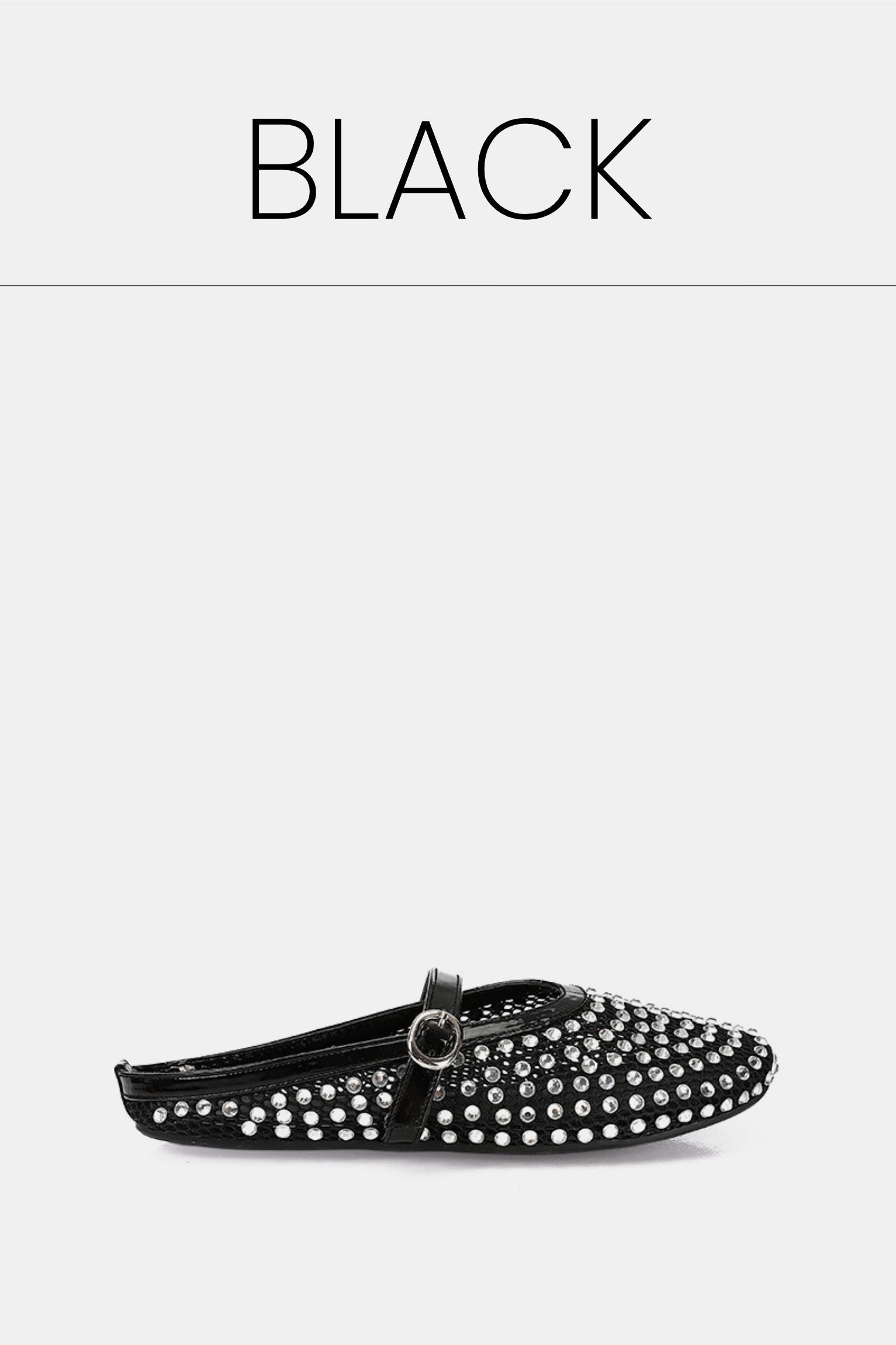 Jeweled black mule