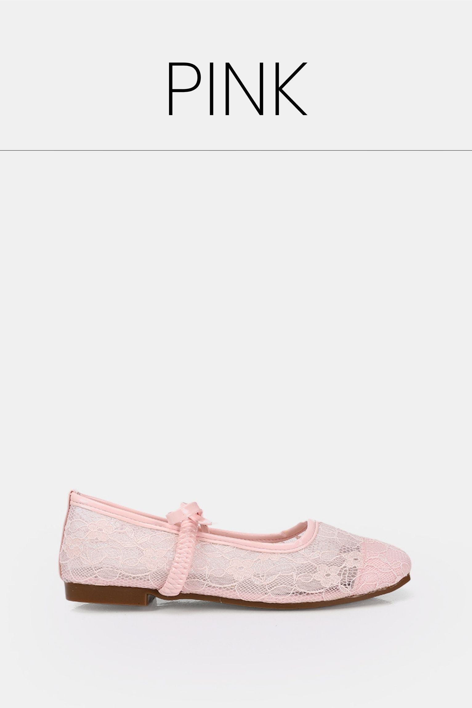 Pink floral mesh ballerina