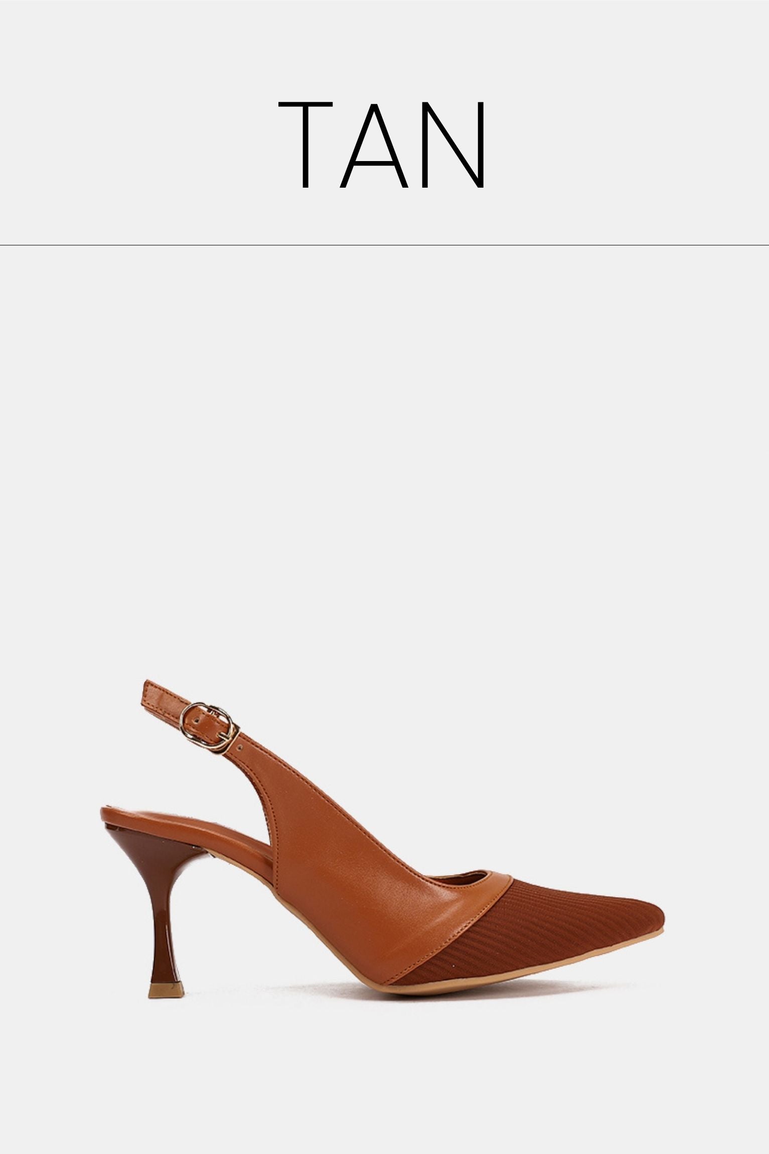 Tan knit heels