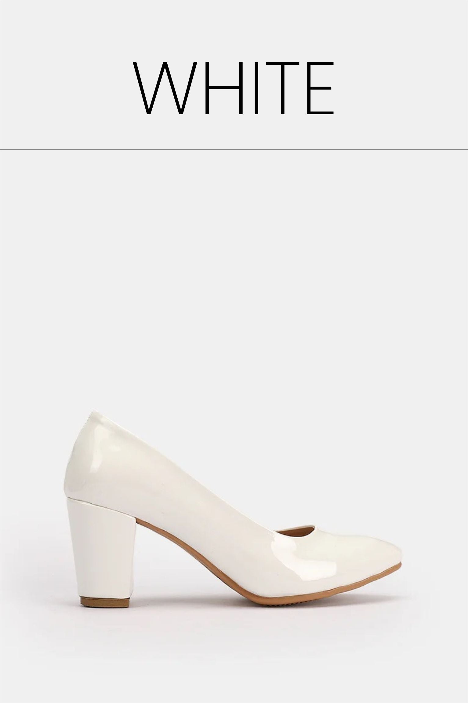 White chunky heels