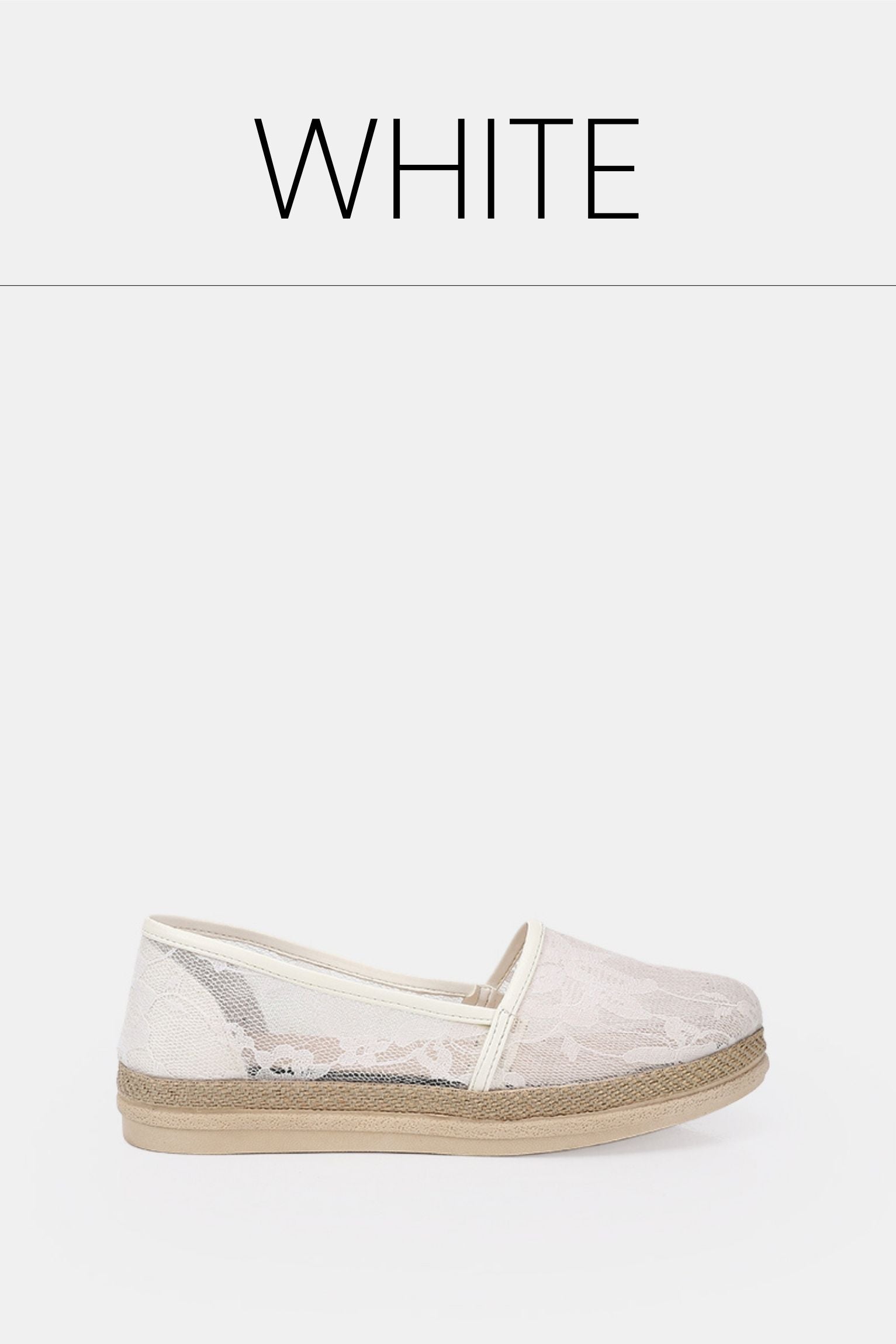 White floral mesh loafers