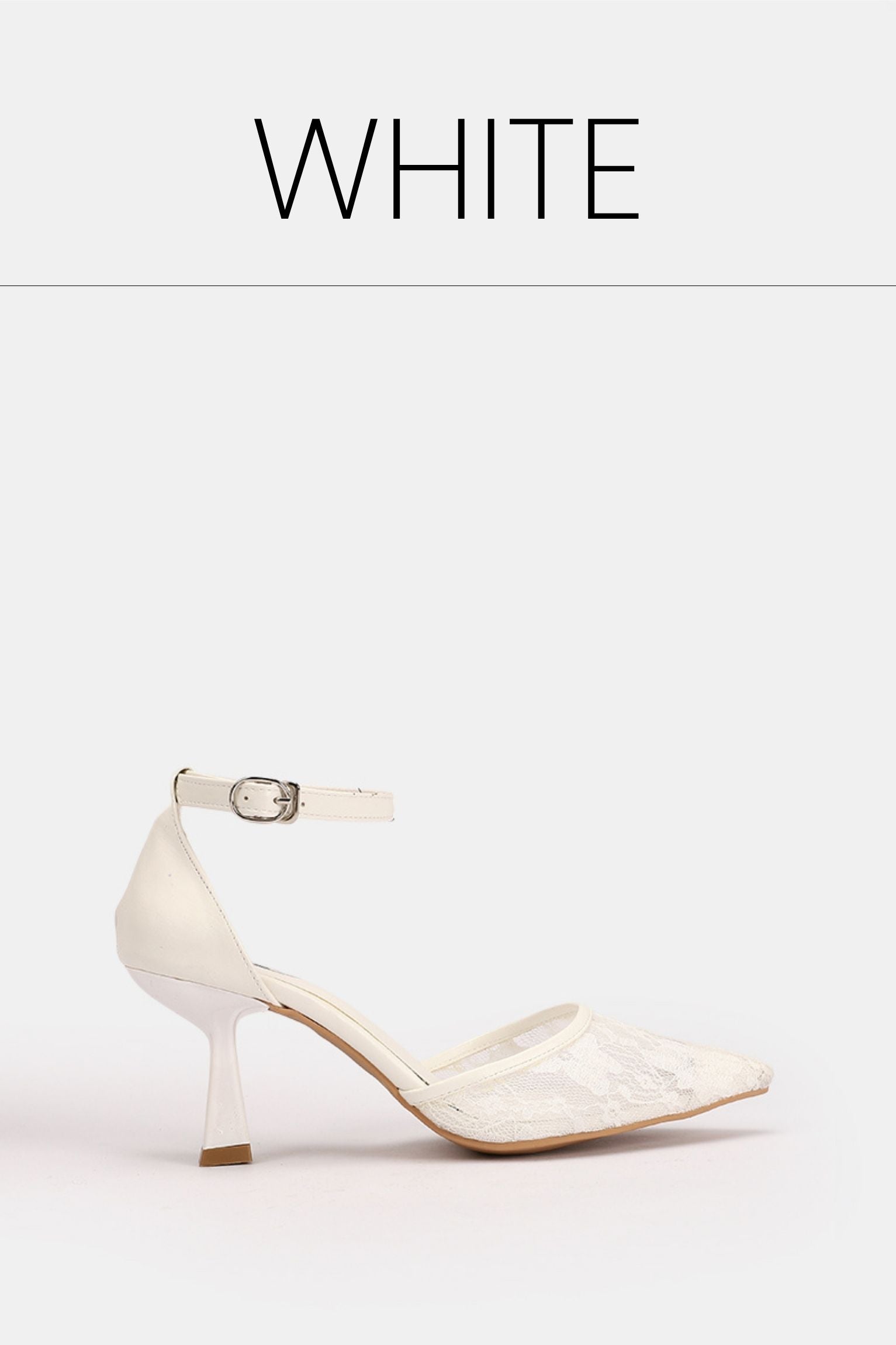 White floral strap heels