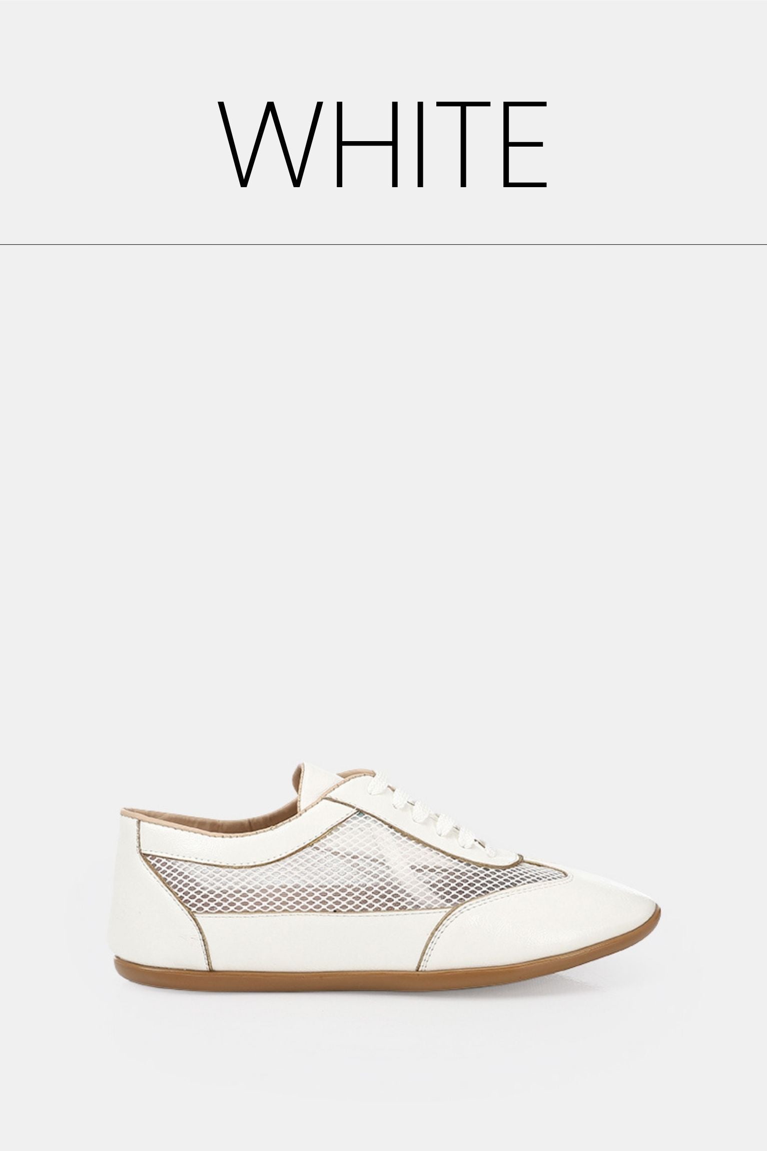 White mesh sneakers