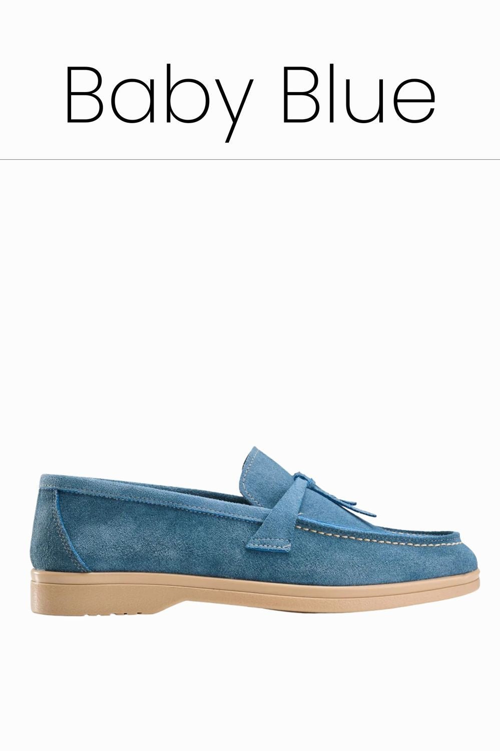 Premium baby blue seaside loafer