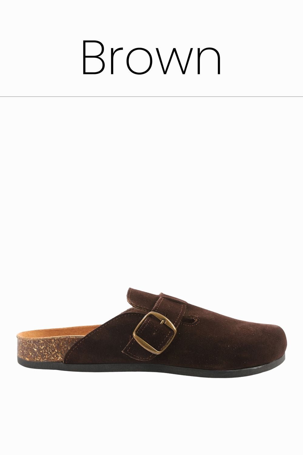 Premium suede brown clogs