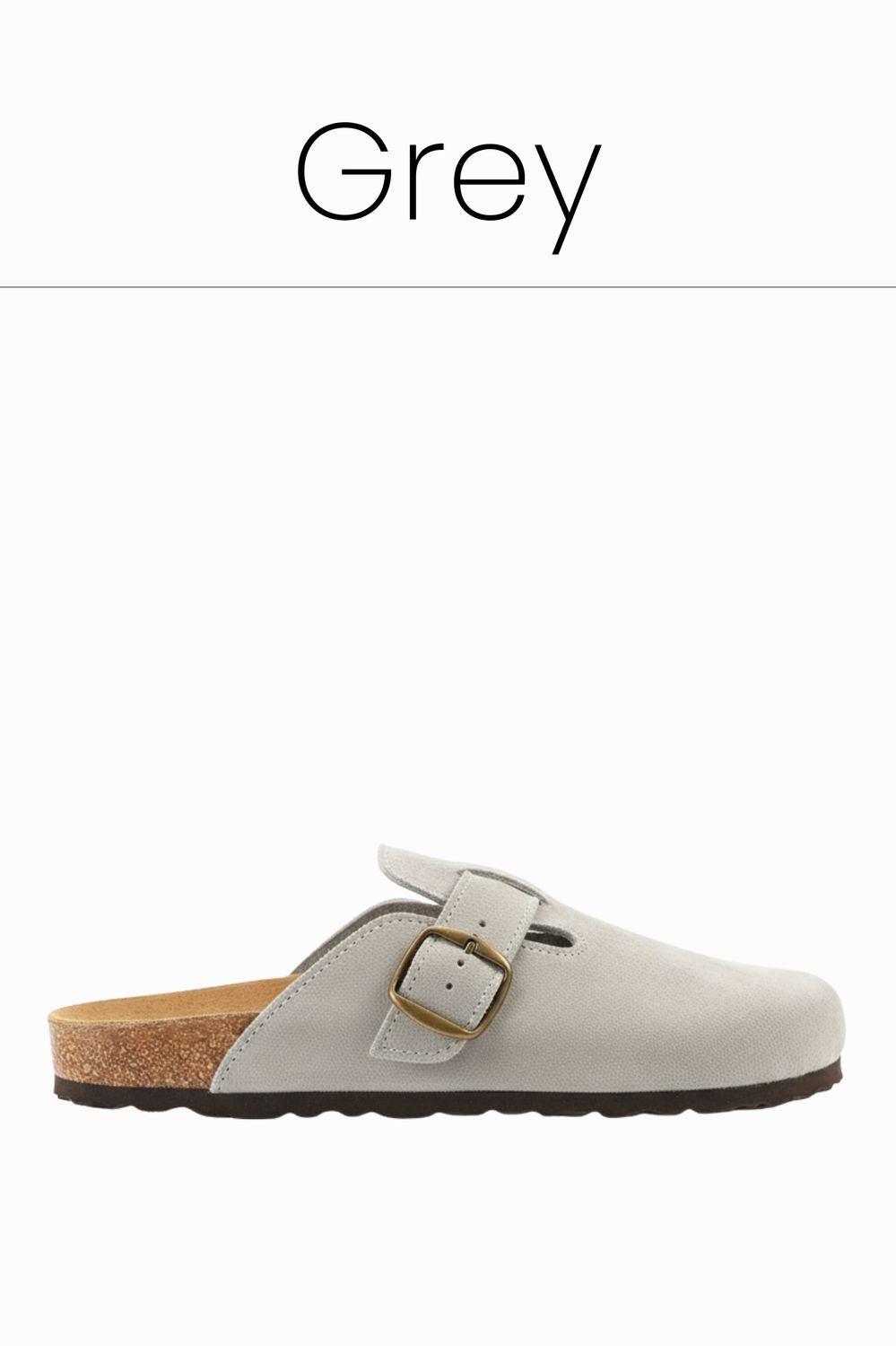 Premium suede grey clogs