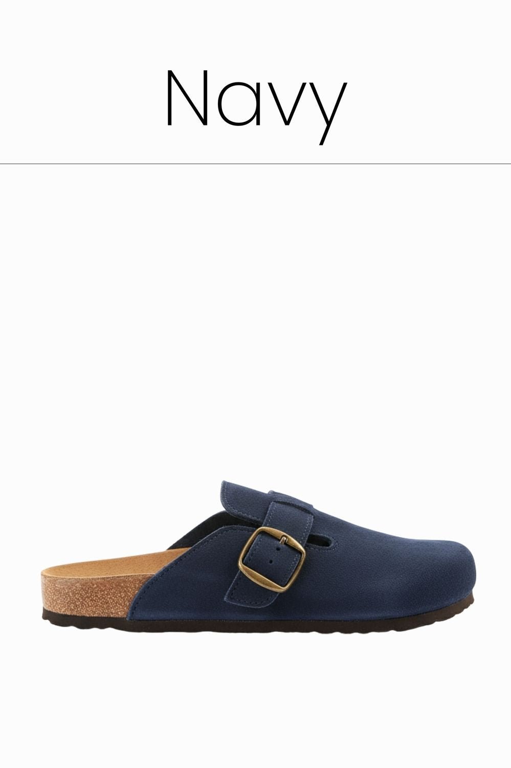 Premium suede navy clogs