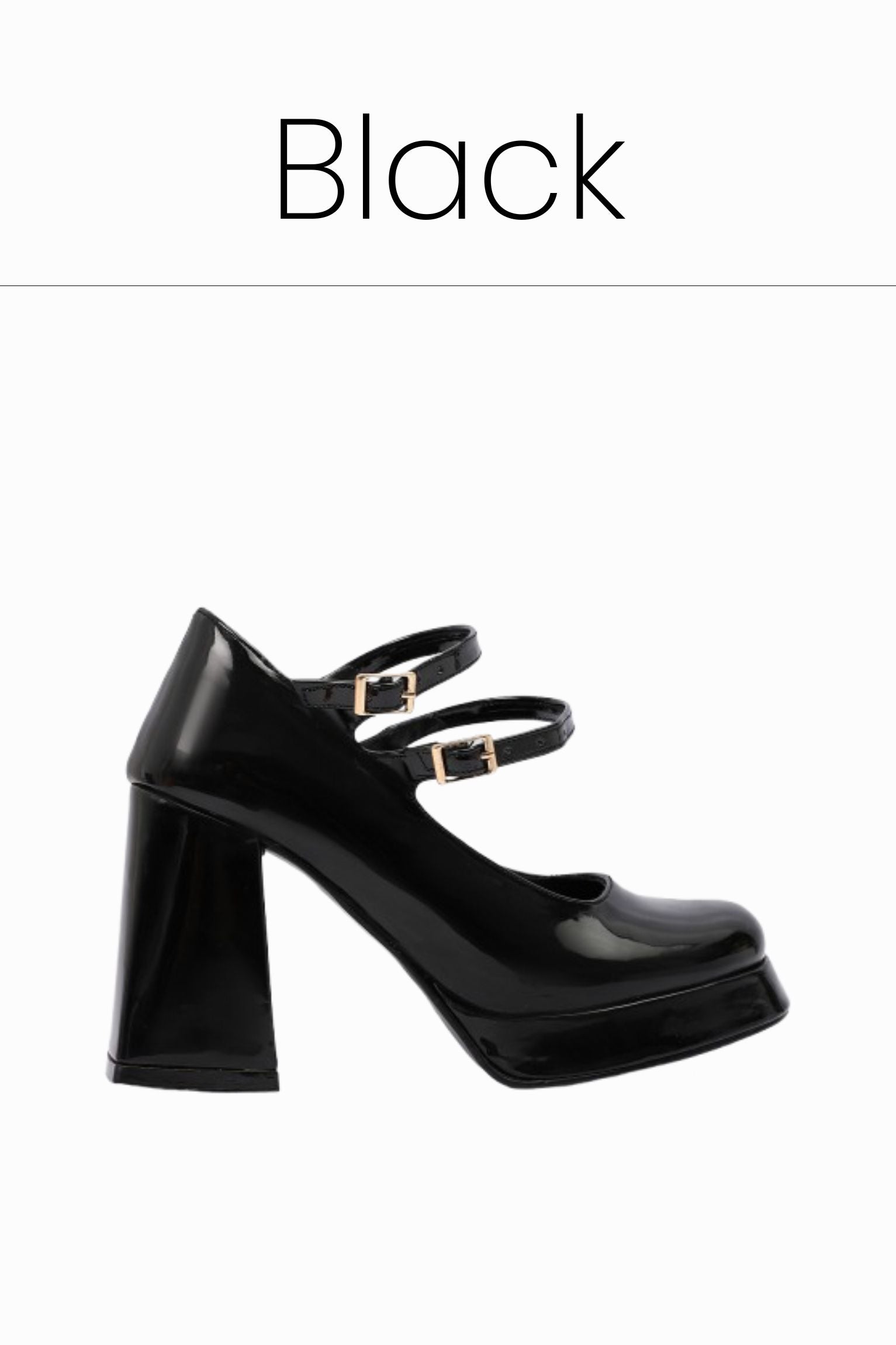 Black mary jane heels