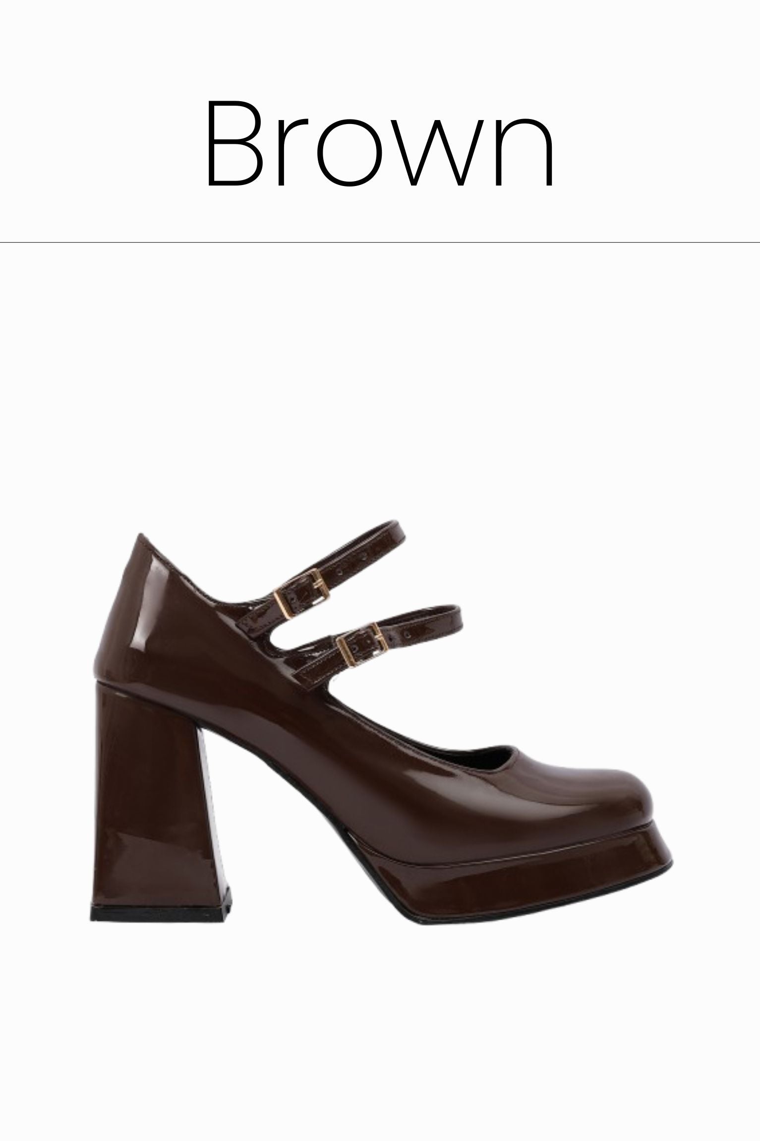 Brown mary jane heels