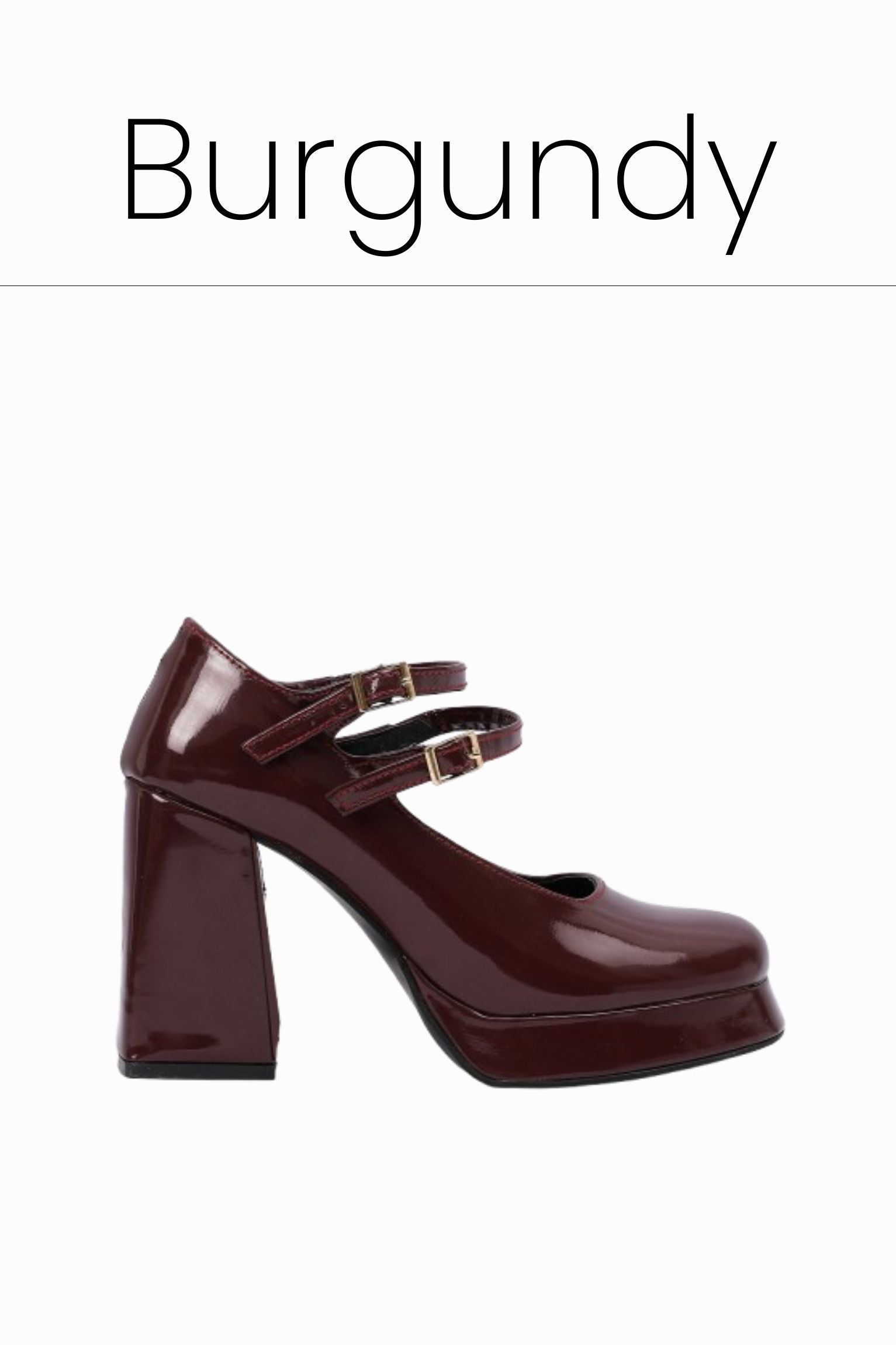 Burgundy mary jane heels