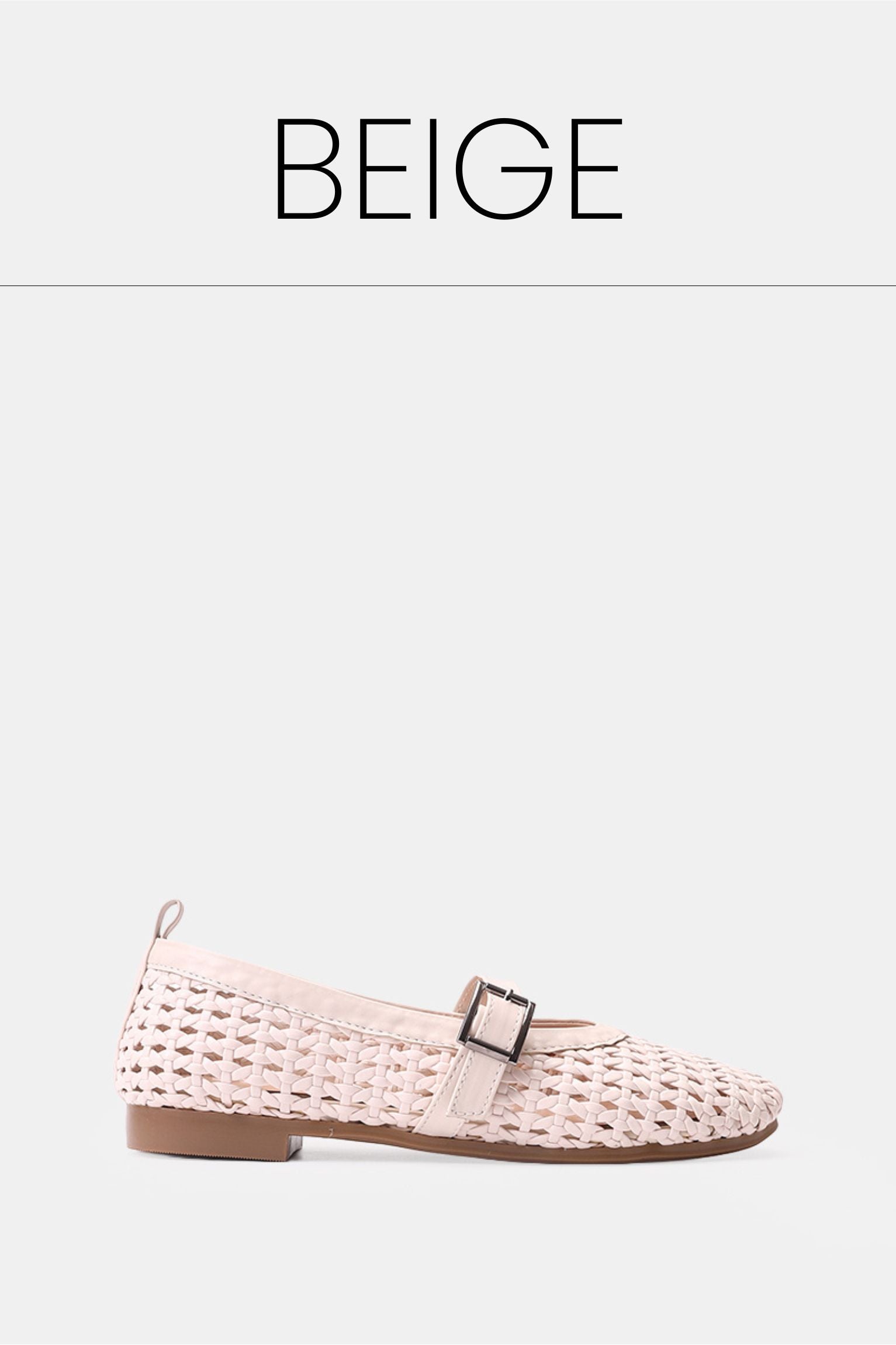 Pink buckle braided woven flat