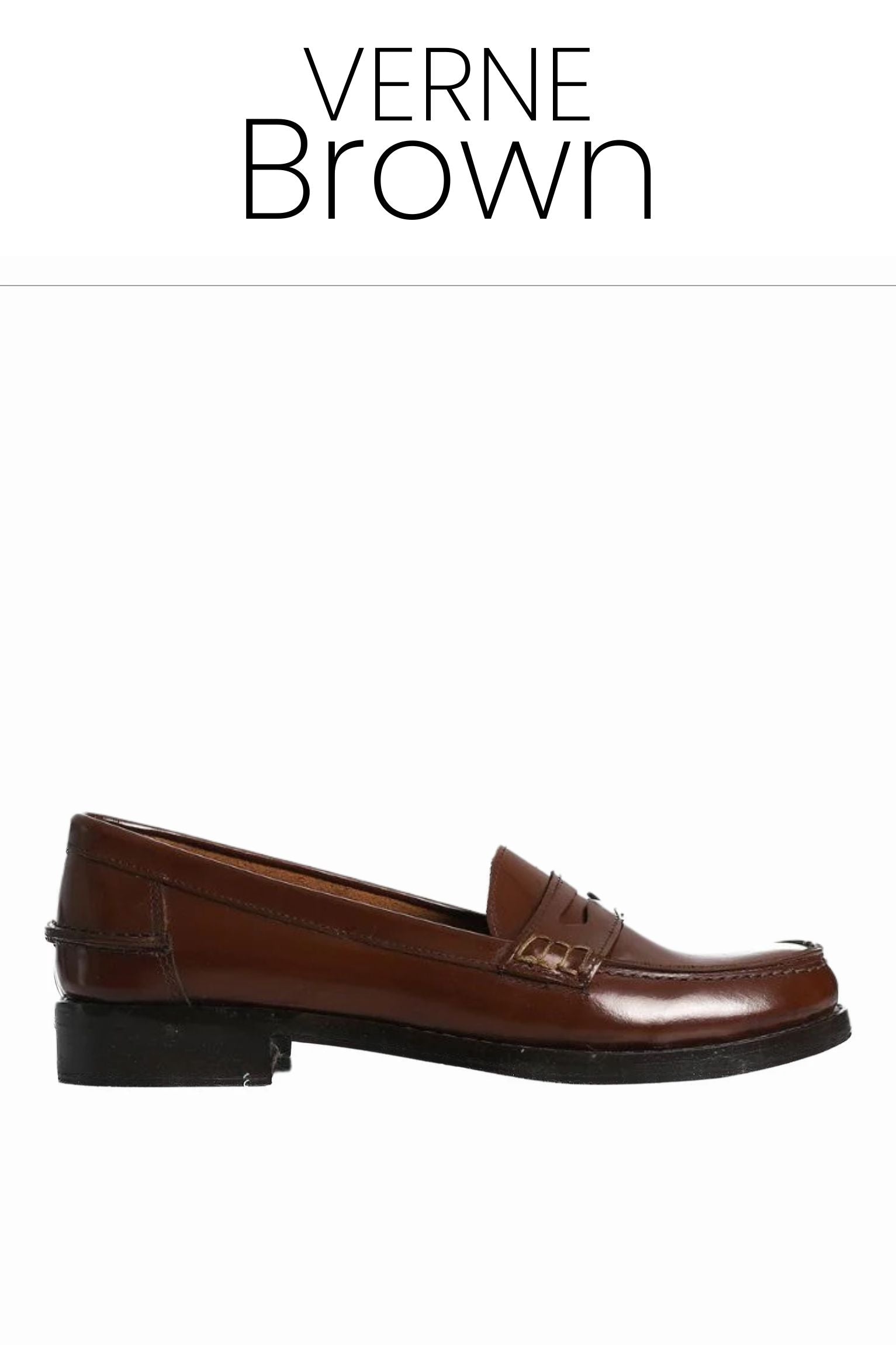 Brown leather penny loafers