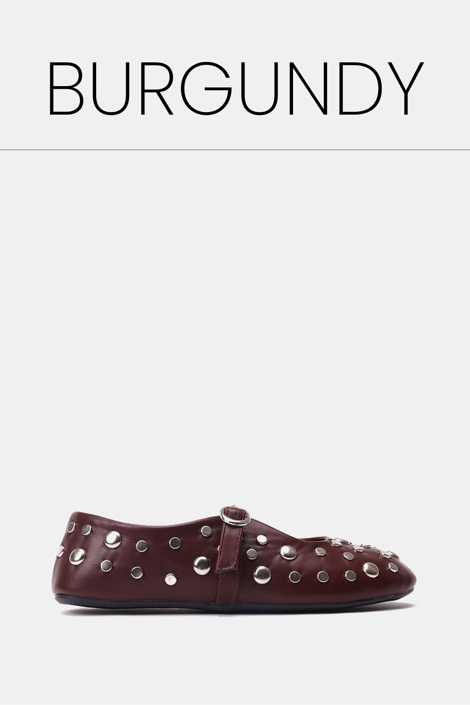 Burgundy studded mary jane