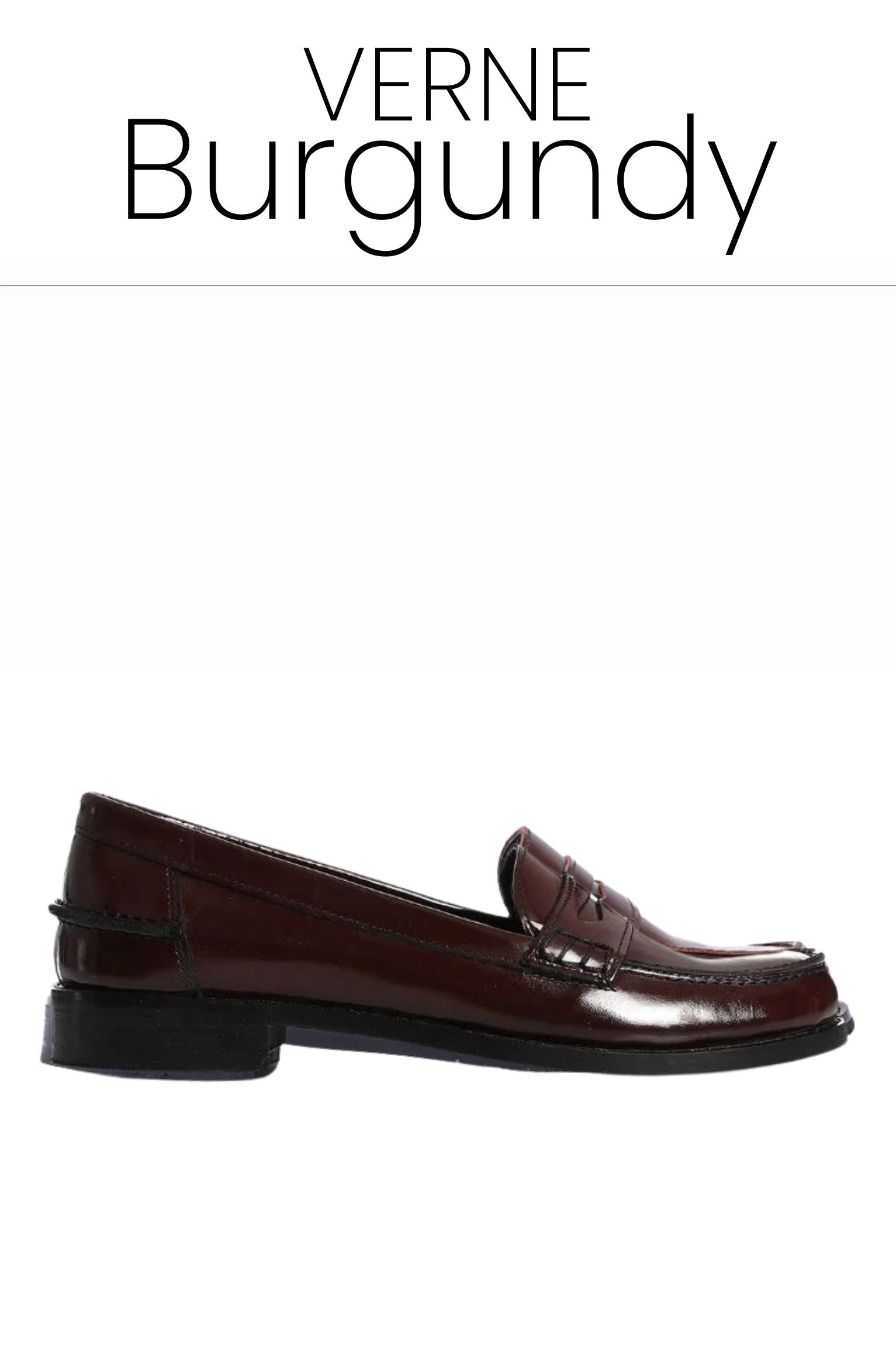 Burgundy leather penny loafers