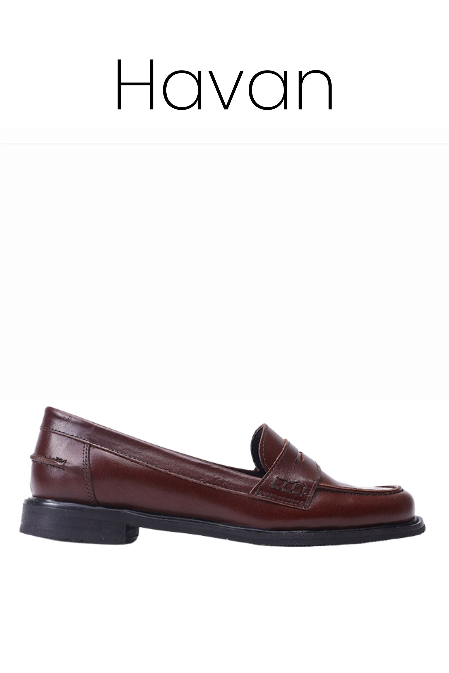 Brown leather penny loafers 1