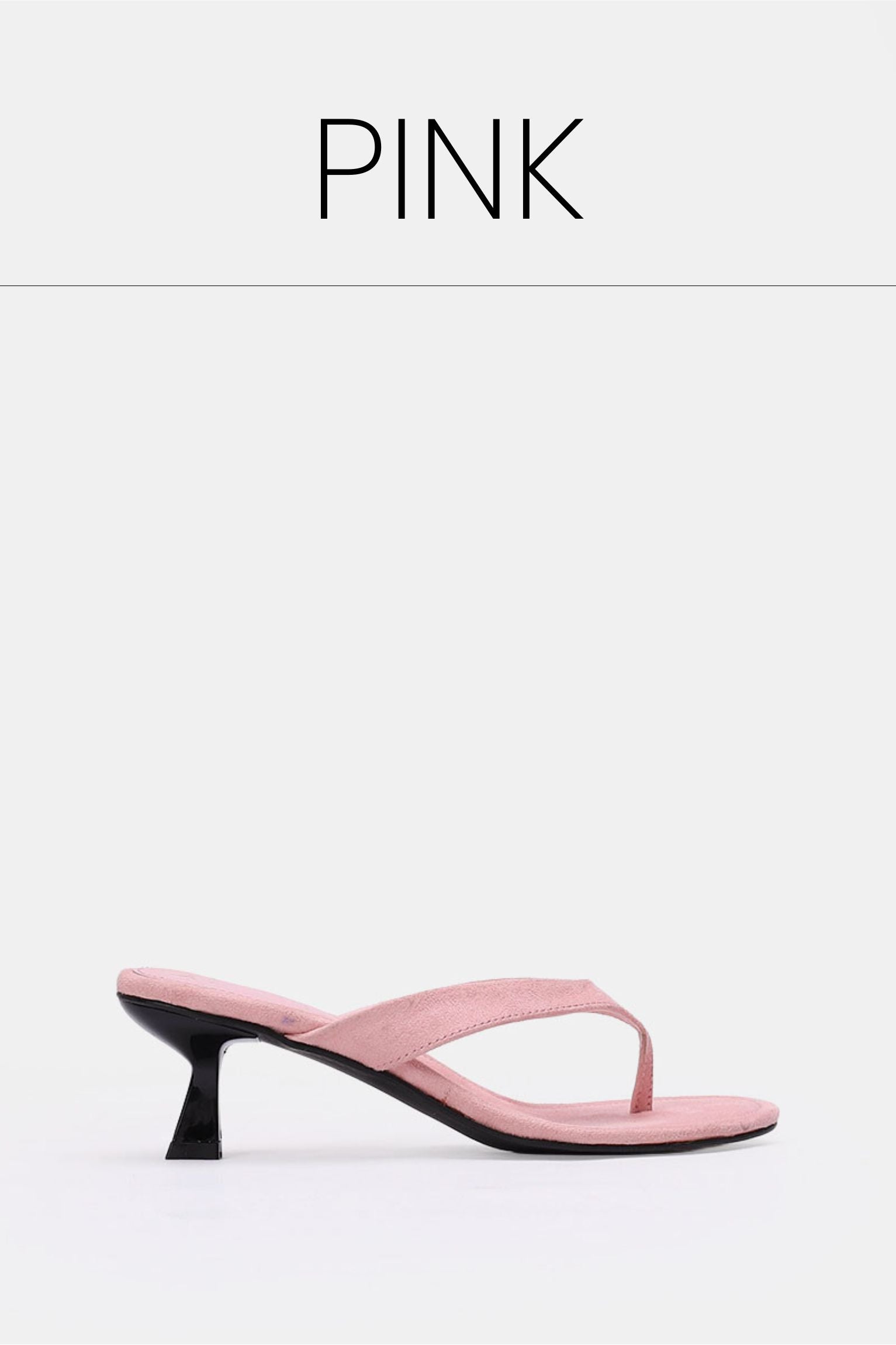 Pink suede kitten heel sandals