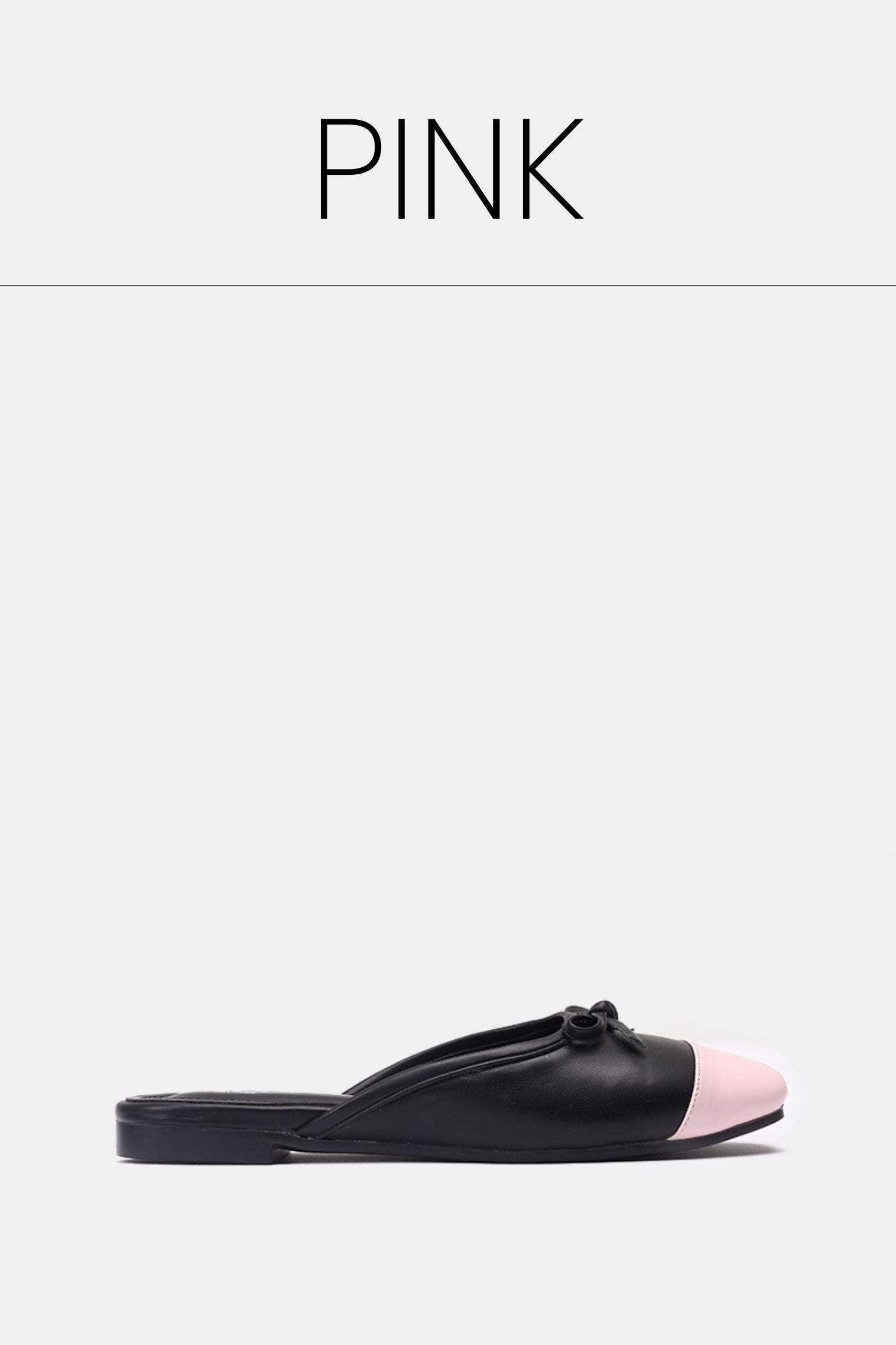 Pink cap toe ballet mule