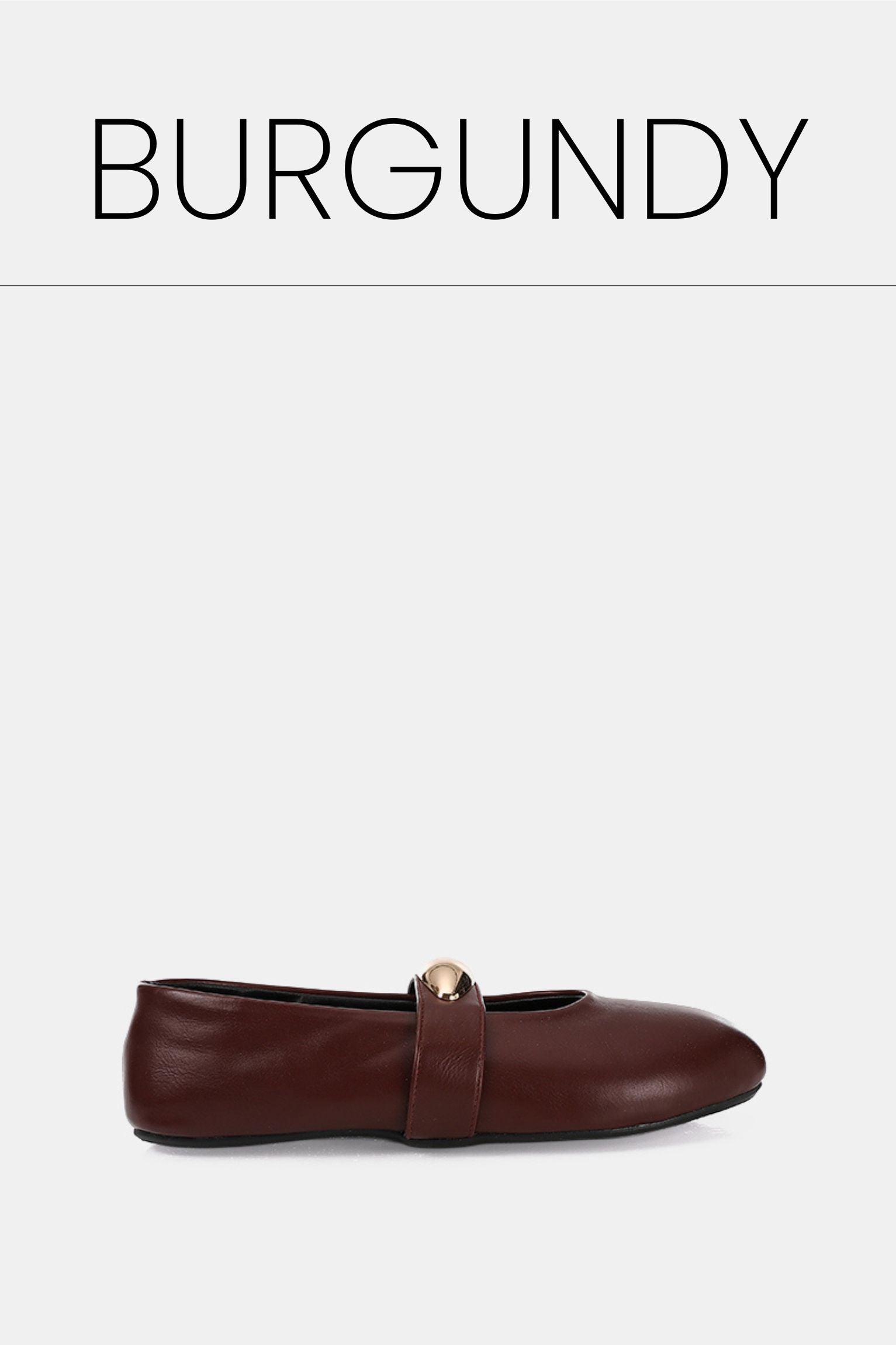 Gold buckle bordeaux mary jane