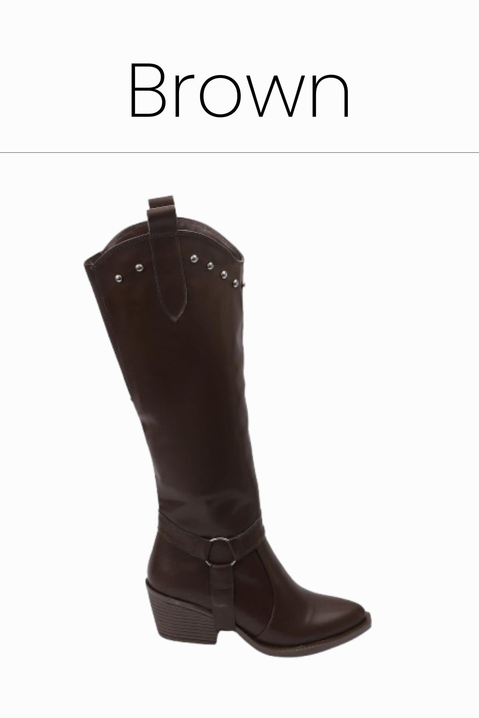 Brown knee high cowboy convertible boots