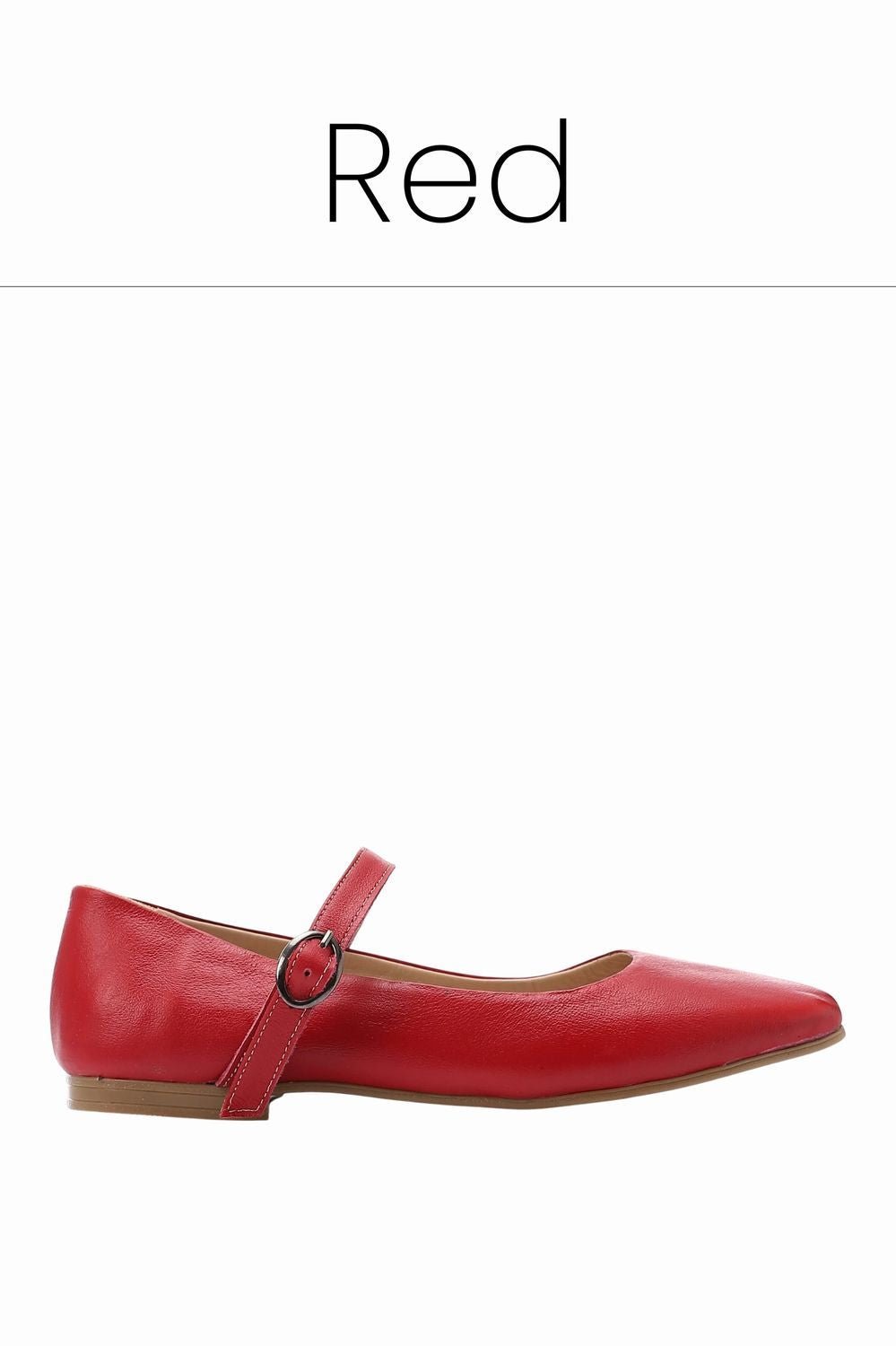 Flat ballerina red