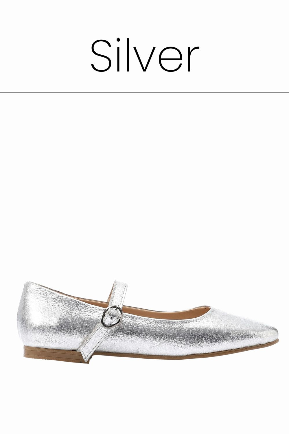 Flat ballerina silver