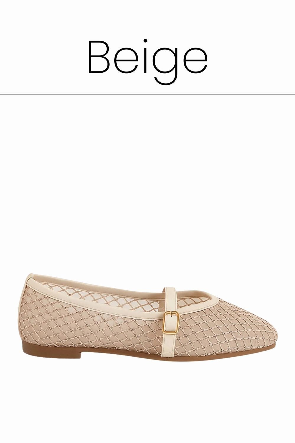 Mesh strap ballerina