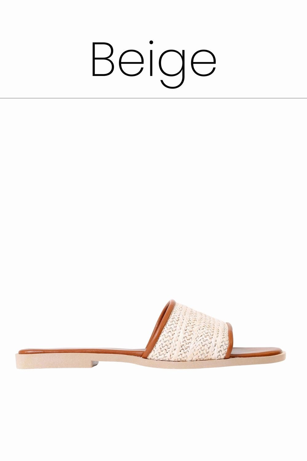 Summer slippers no buckle beige